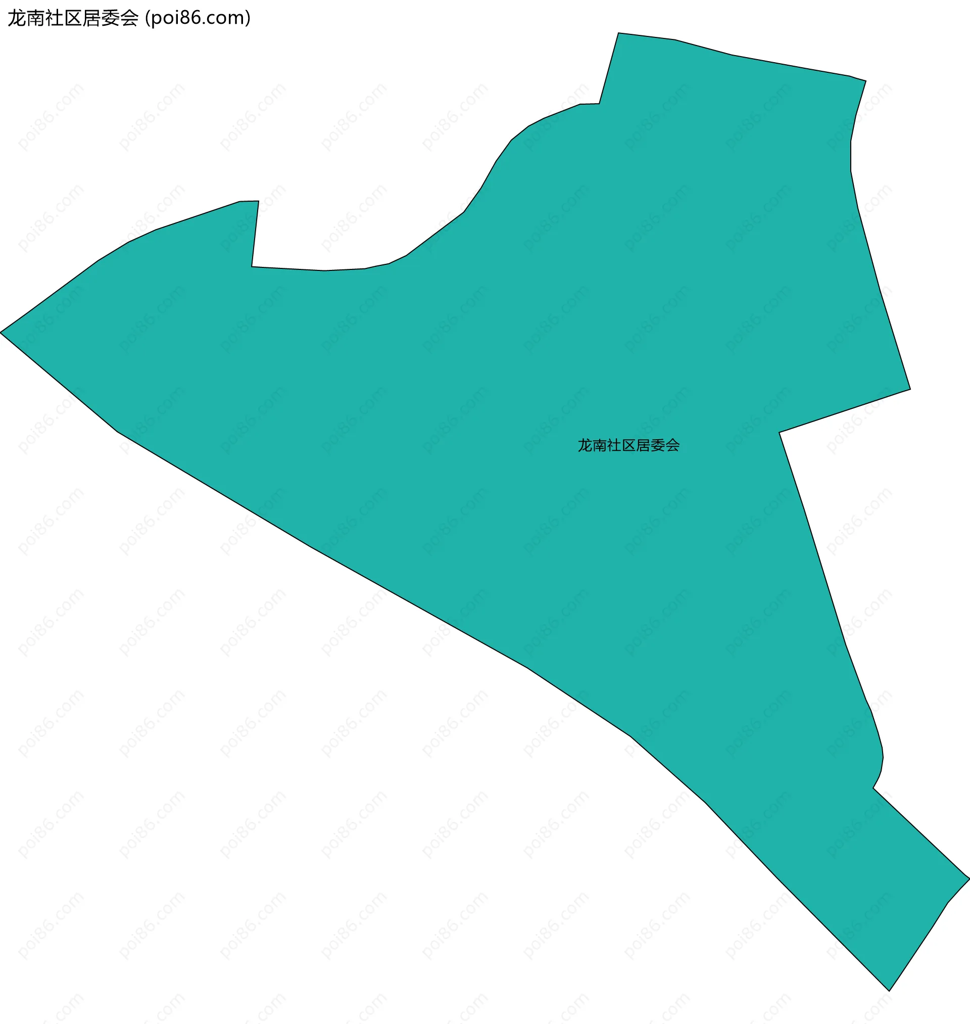 龙南社区居委会边界地图