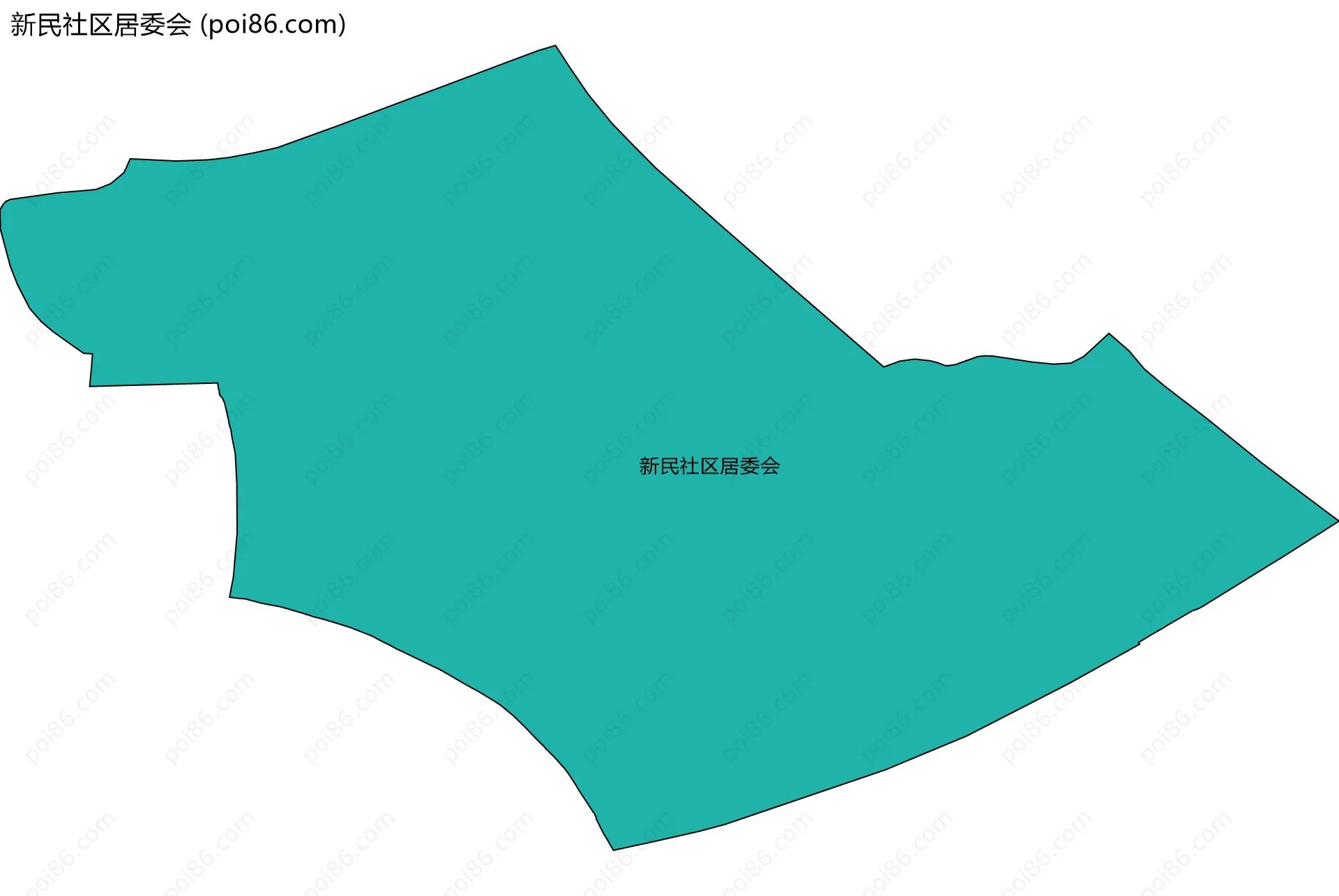 新民社区居委会边界地图