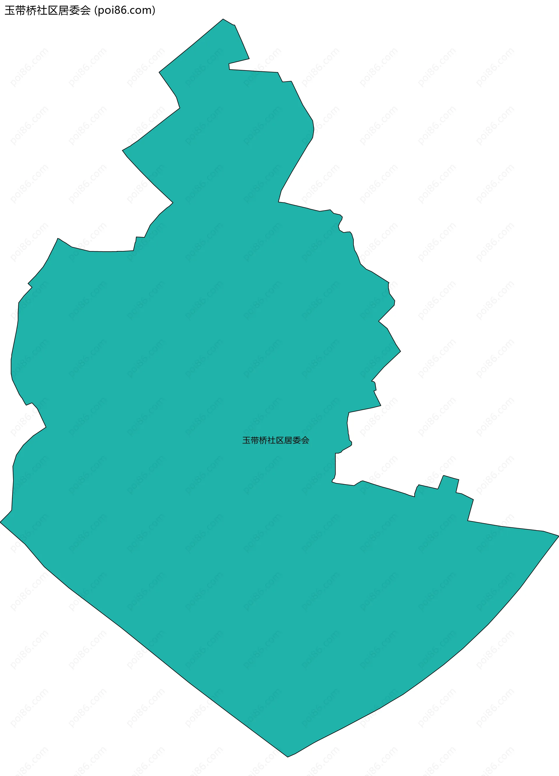 玉带桥社区居委会边界地图