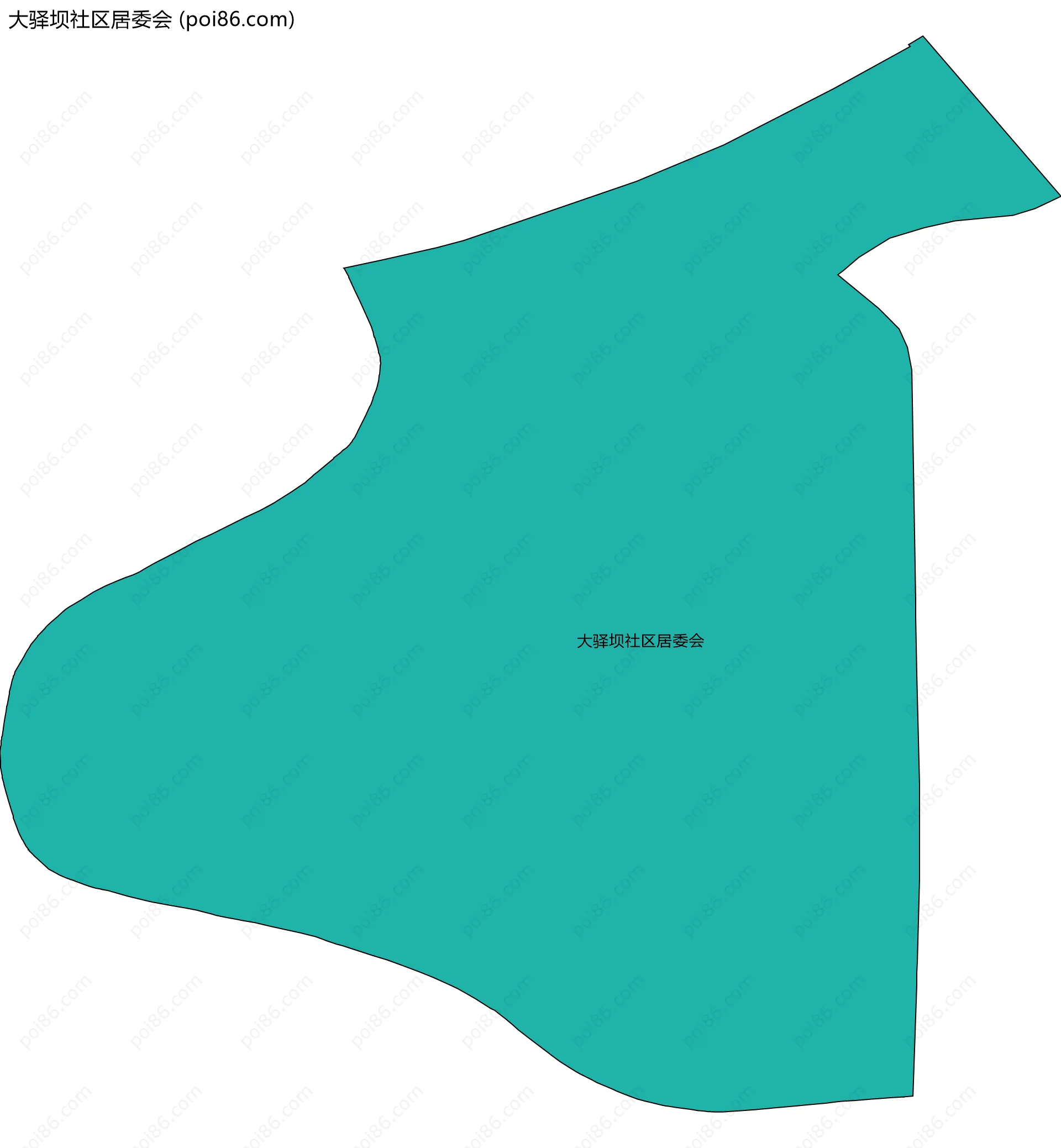 大驿坝社区居委会边界地图