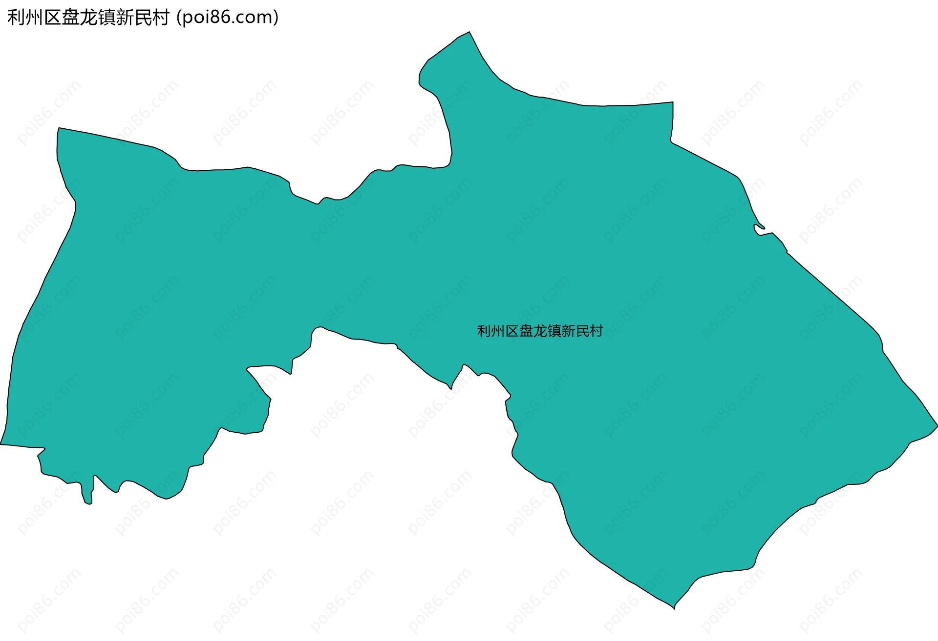 利州区盘龙镇新民村边界地图