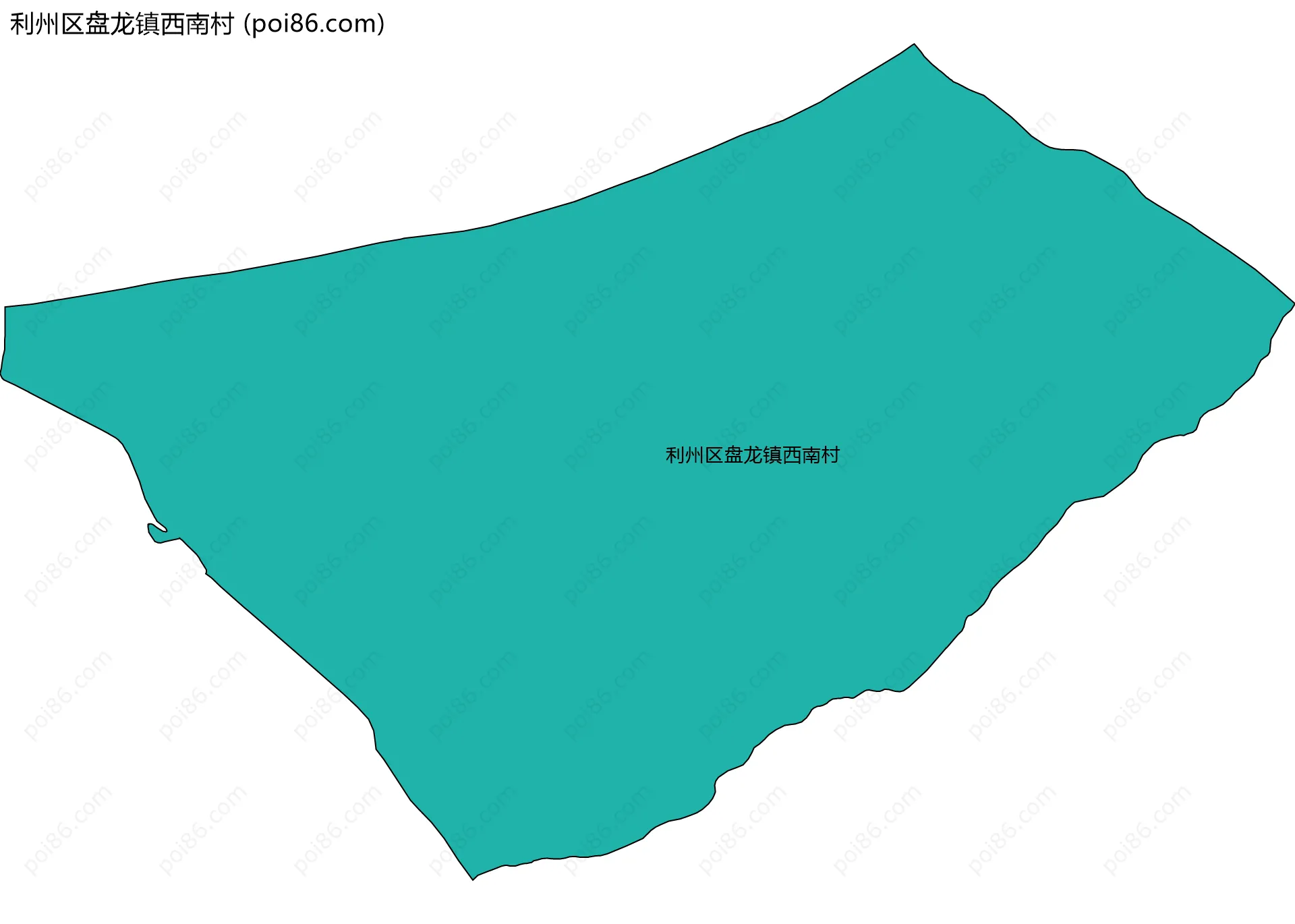 利州区盘龙镇西南村边界地图