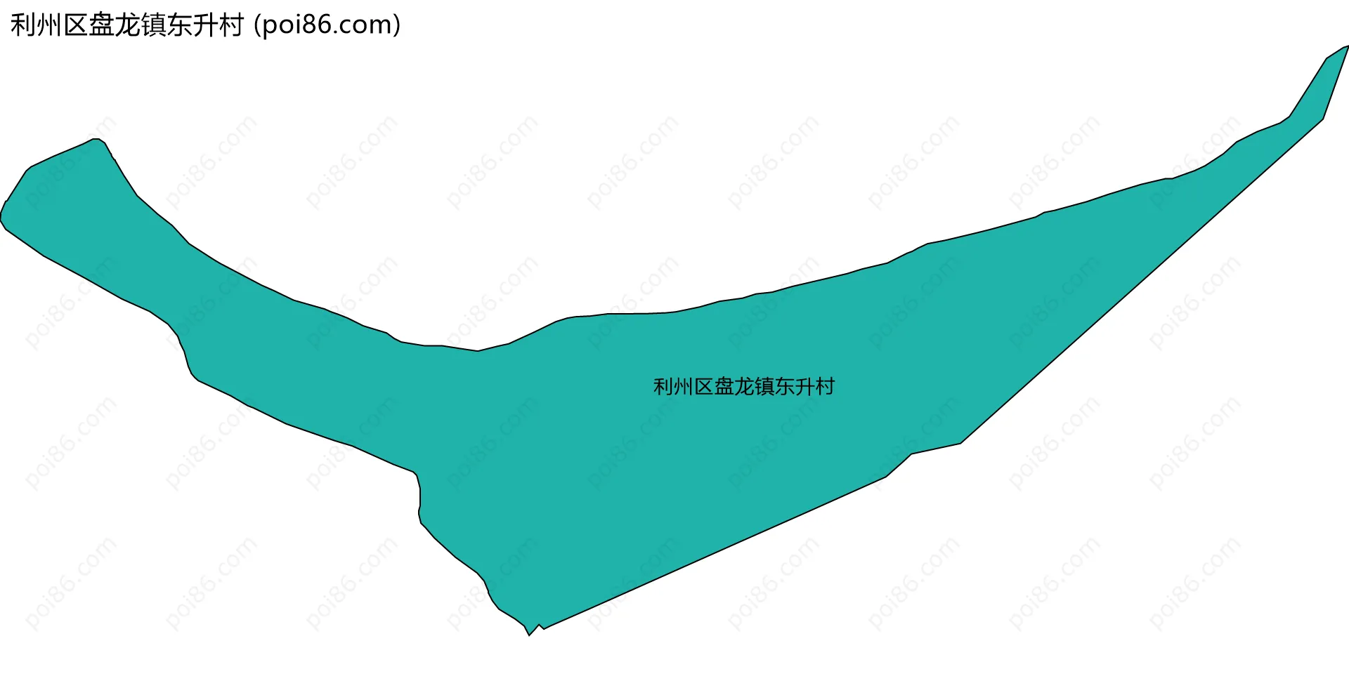 利州区盘龙镇东升村边界地图