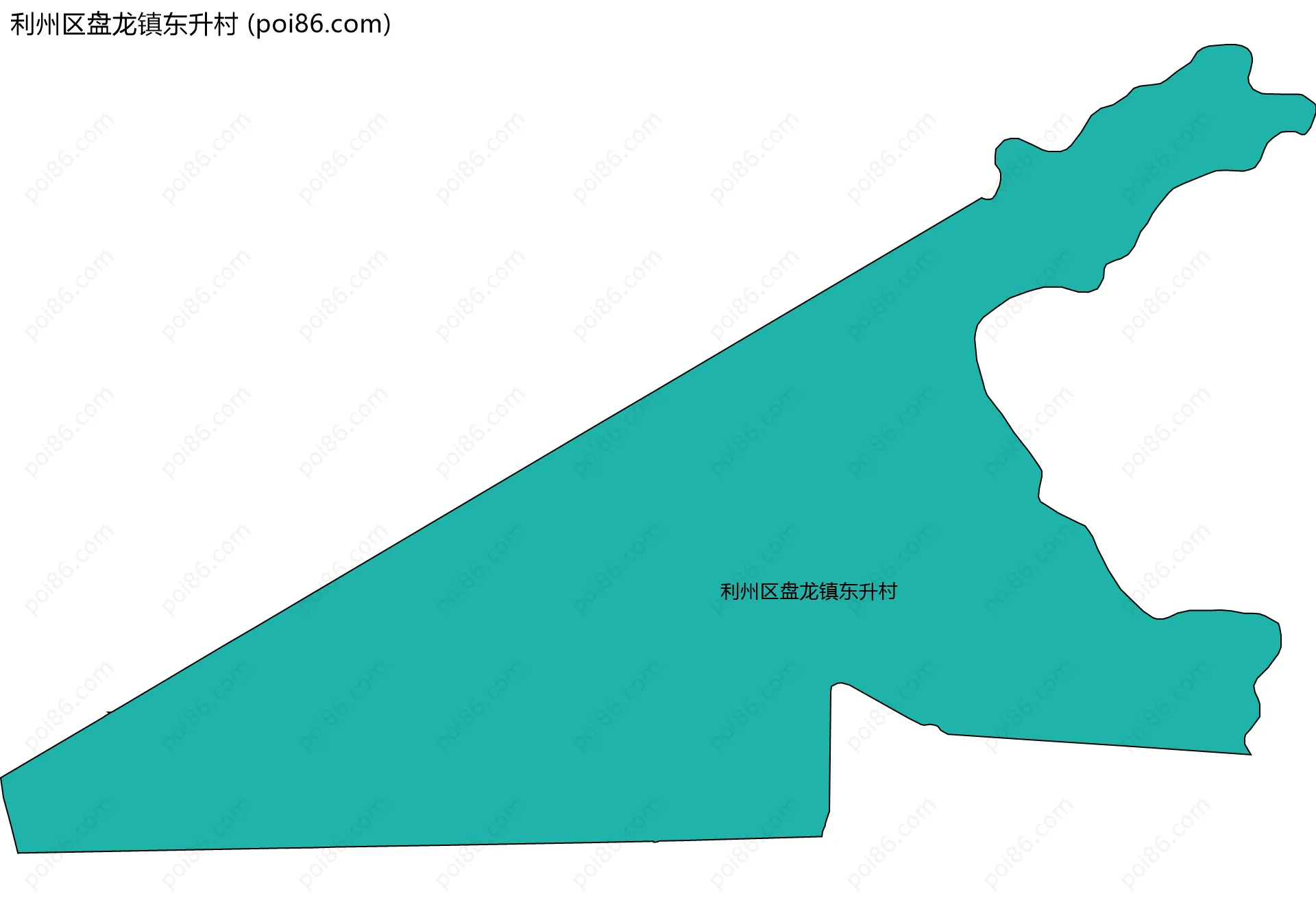 利州区盘龙镇东升村边界地图