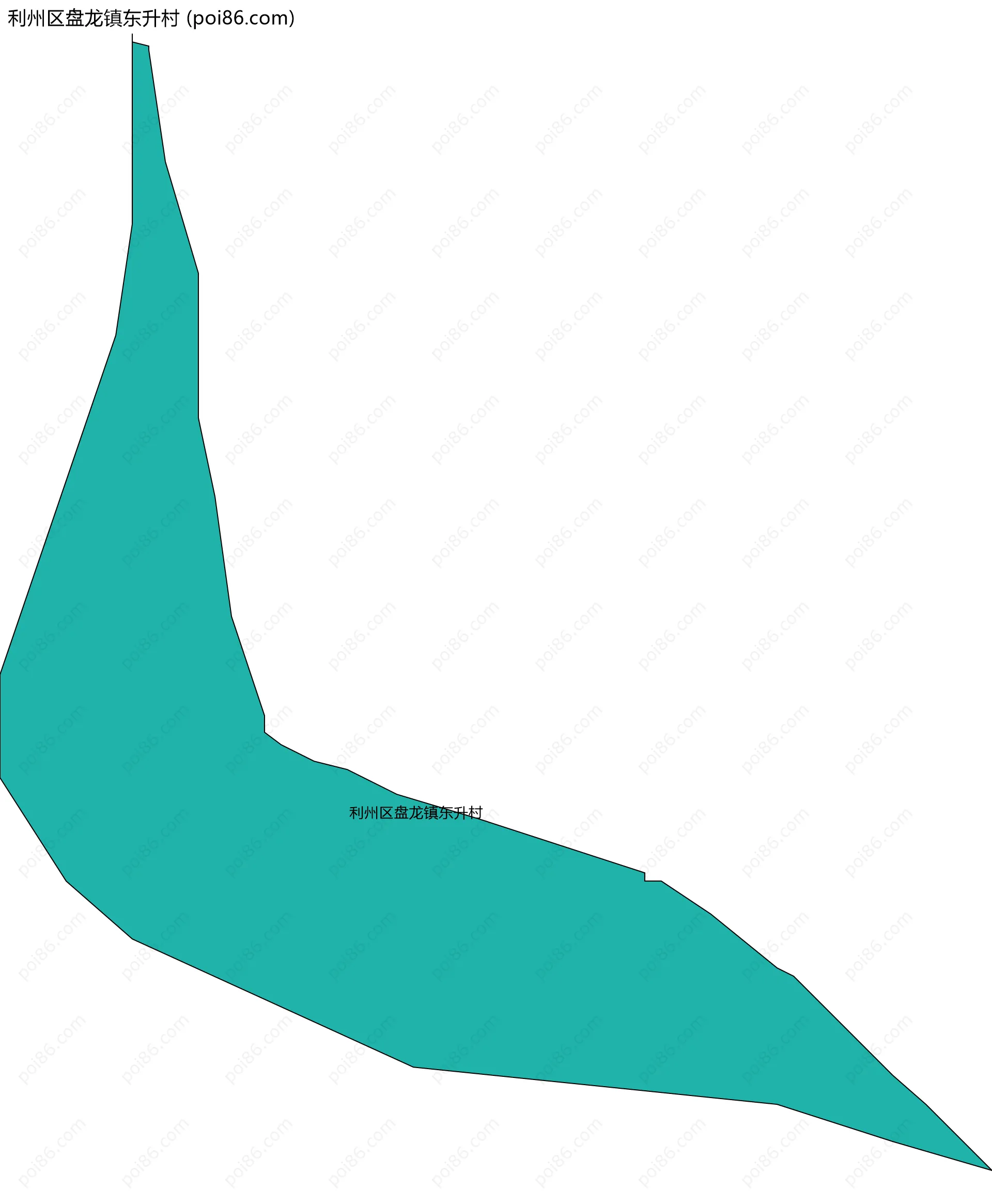 利州区盘龙镇东升村边界地图