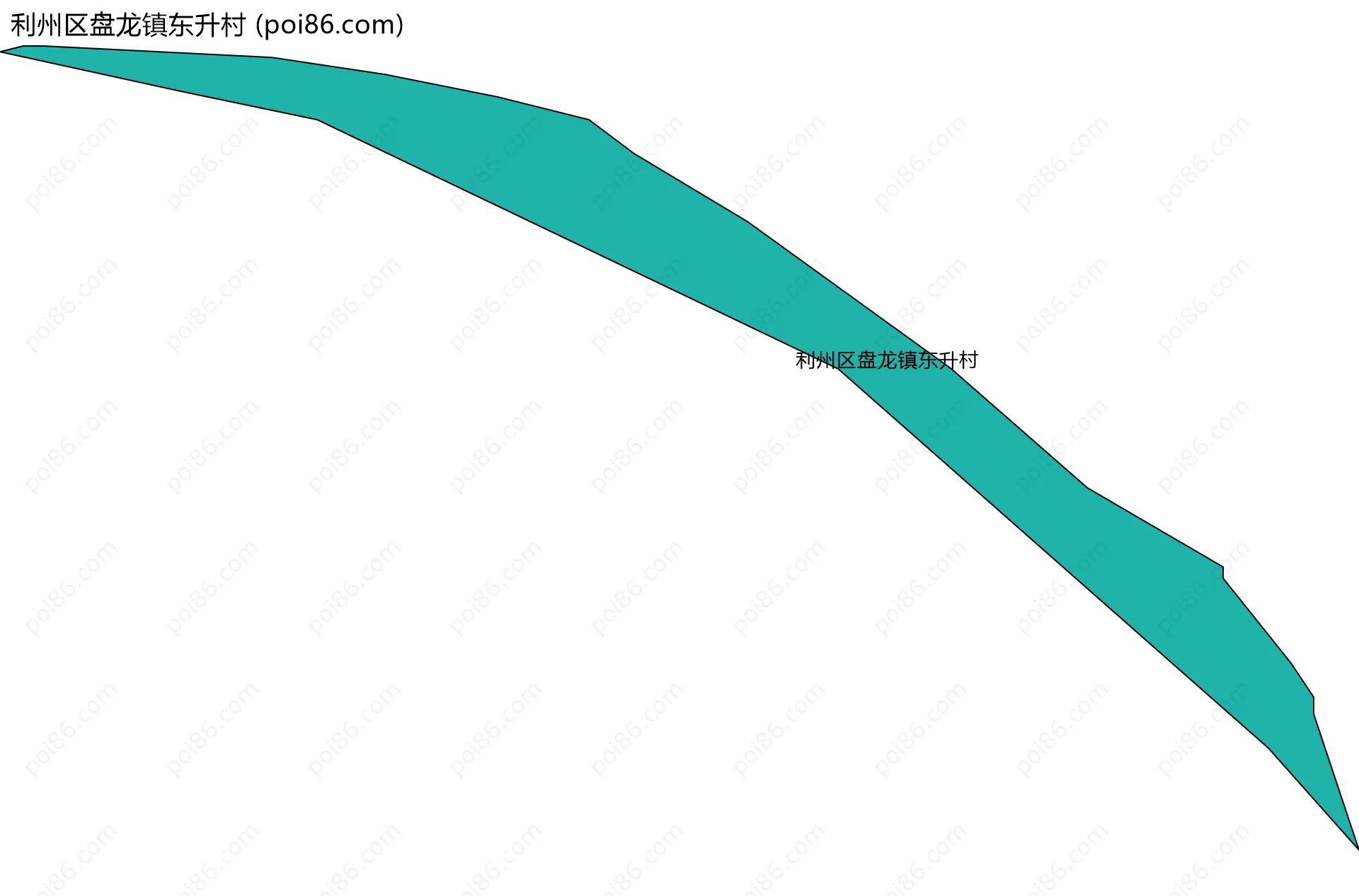利州区盘龙镇东升村边界地图