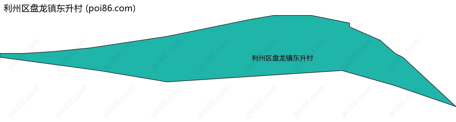 利州区盘龙镇东升村边界地图