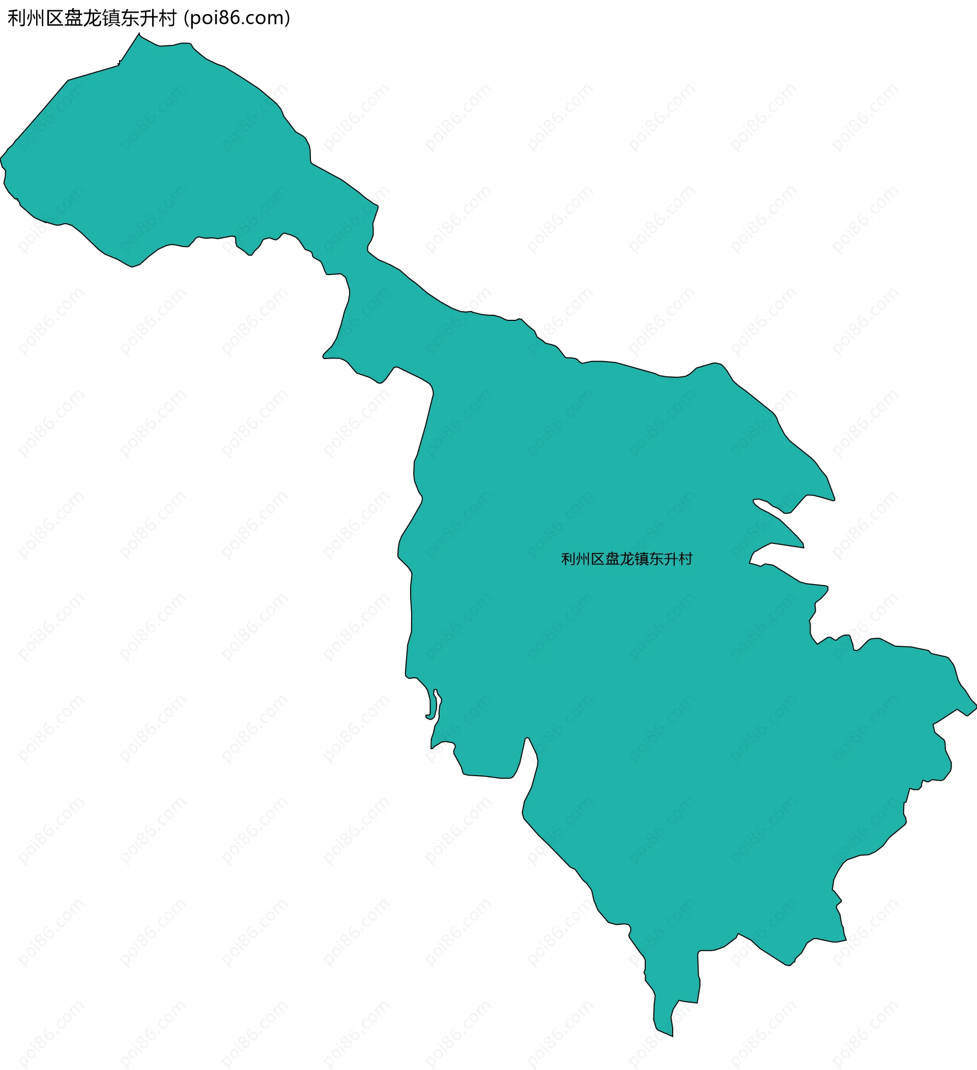 利州区盘龙镇东升村边界地图