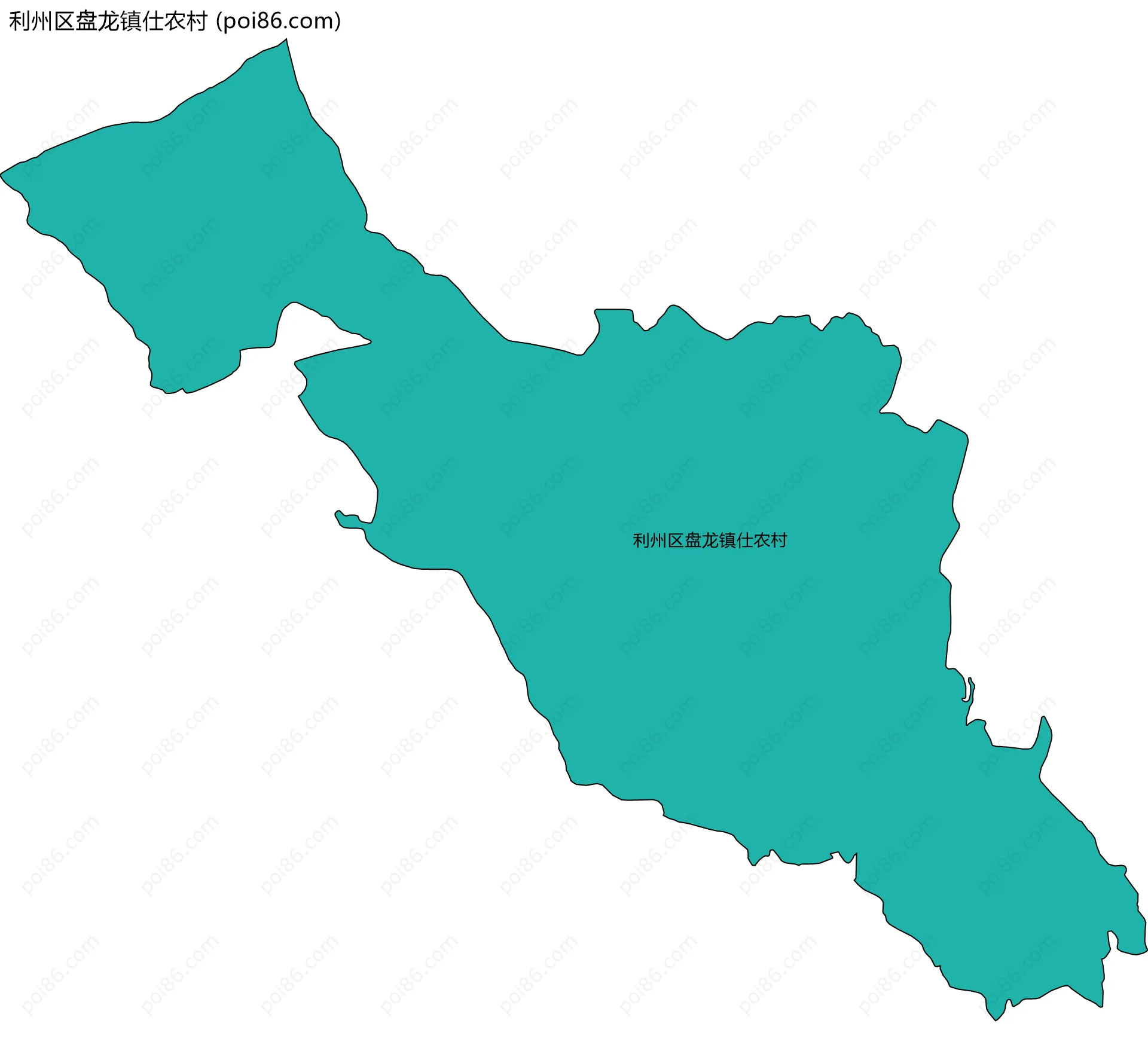 利州区盘龙镇仕农村边界地图