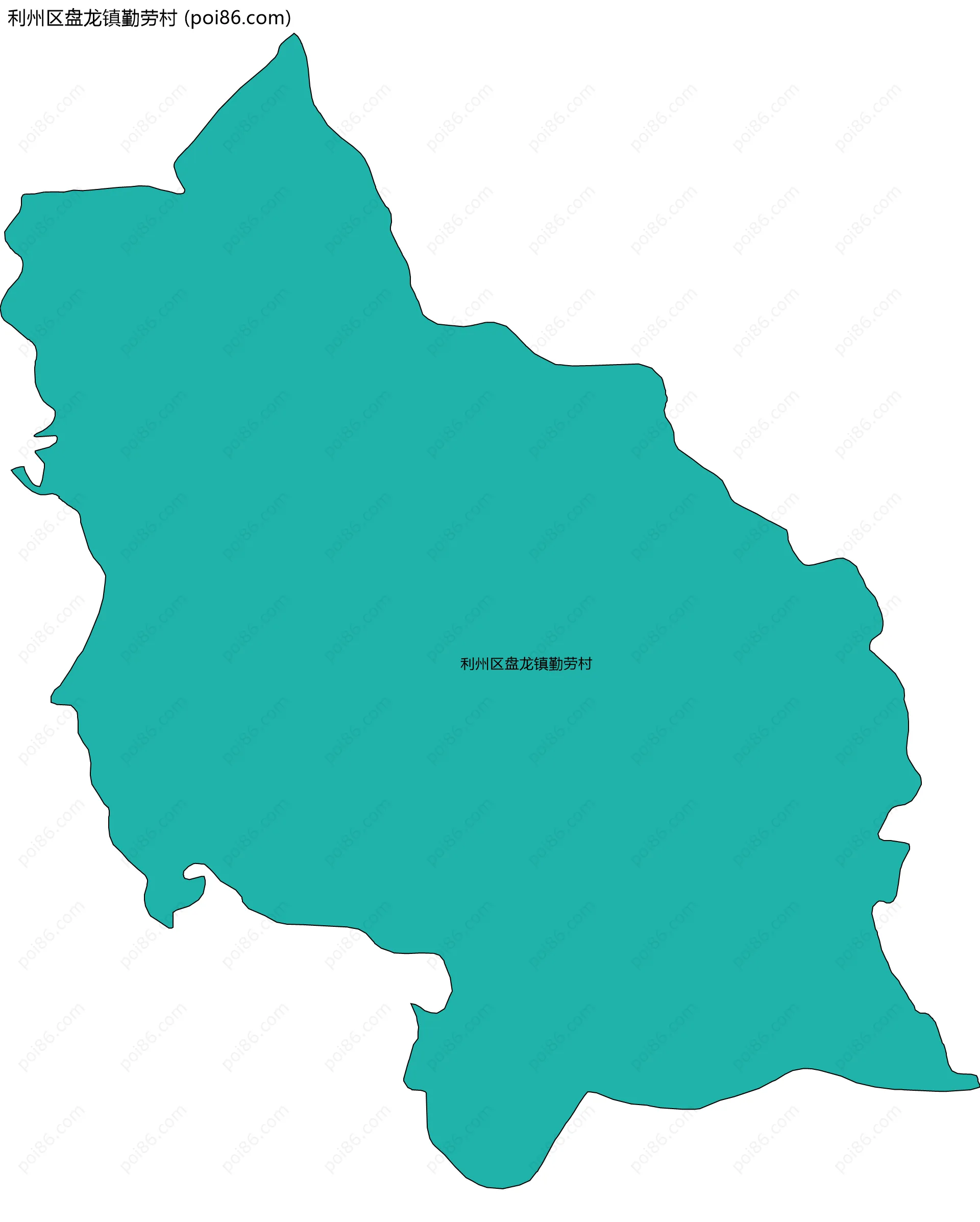 利州区盘龙镇勤劳村边界地图