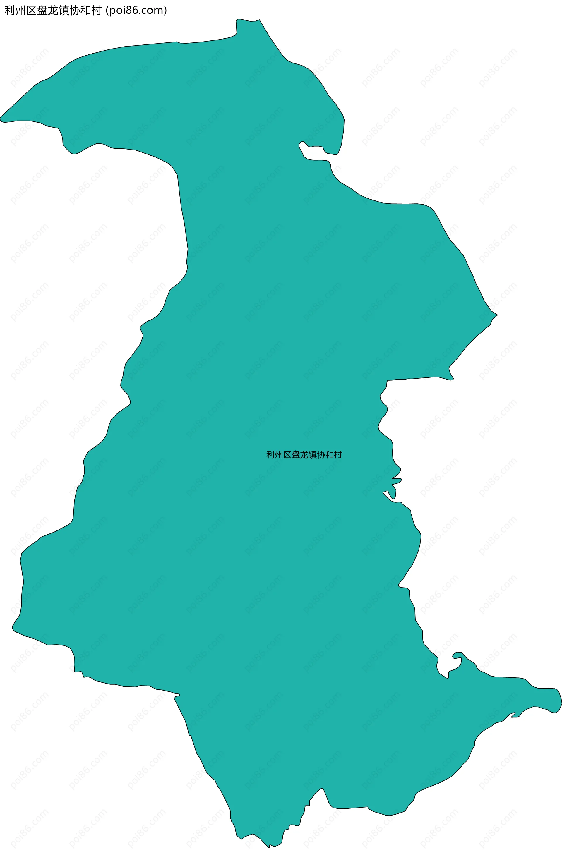 利州区盘龙镇协和村边界地图