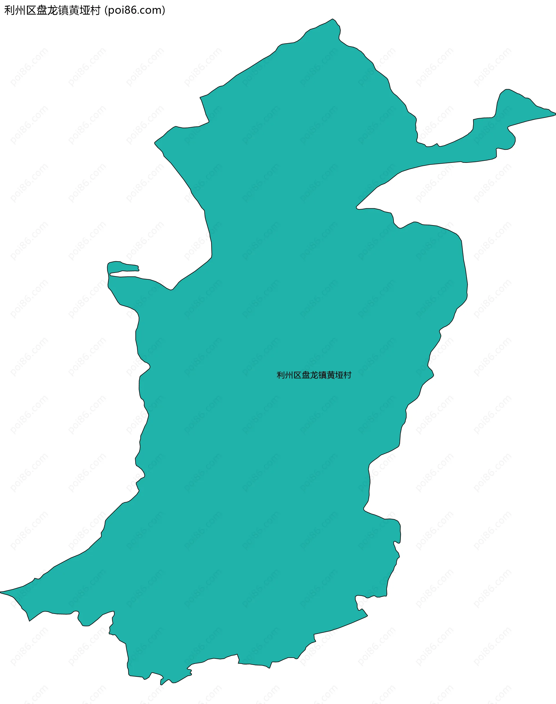利州区盘龙镇黄垭村边界地图