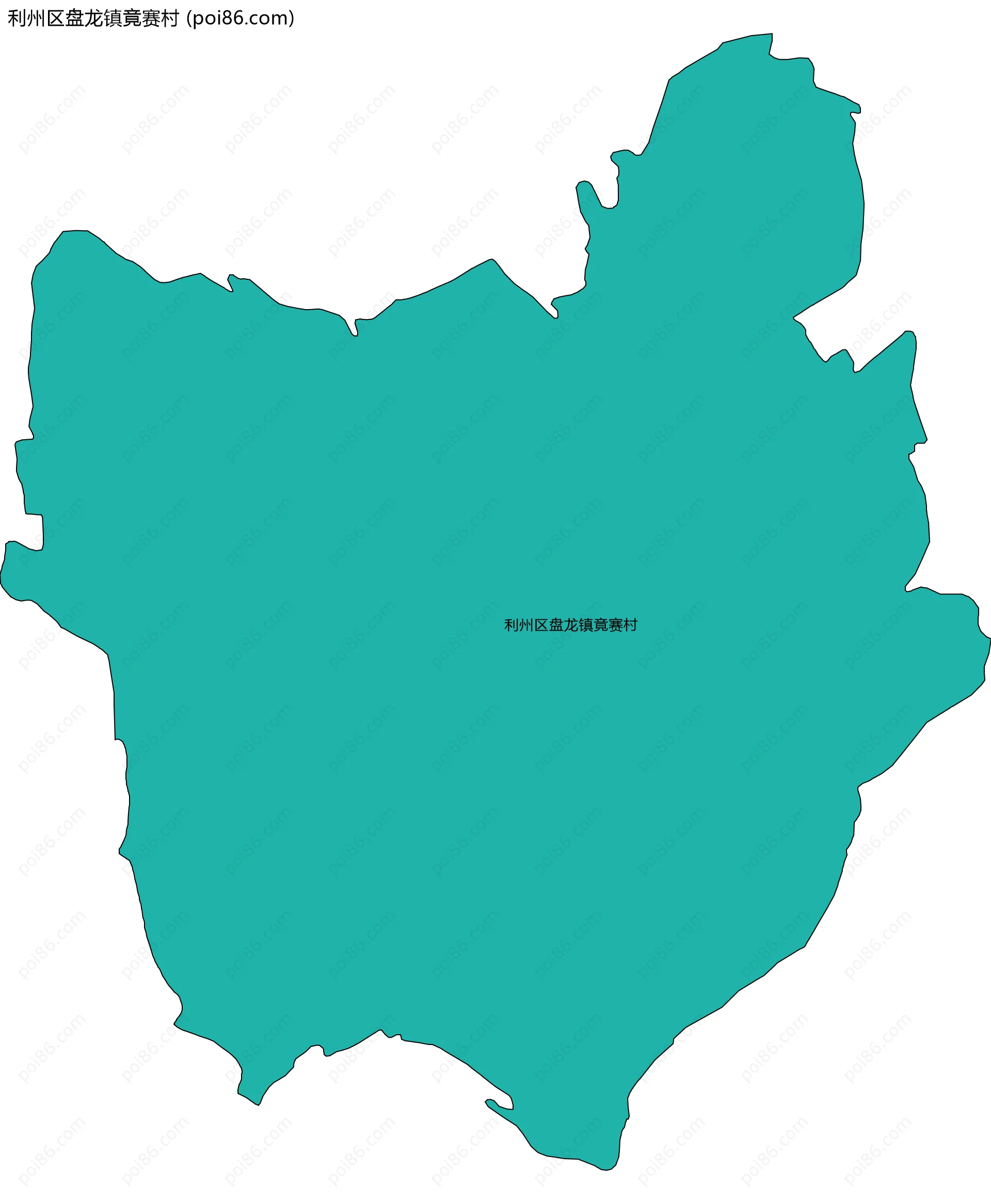 利州区盘龙镇竟赛村边界地图