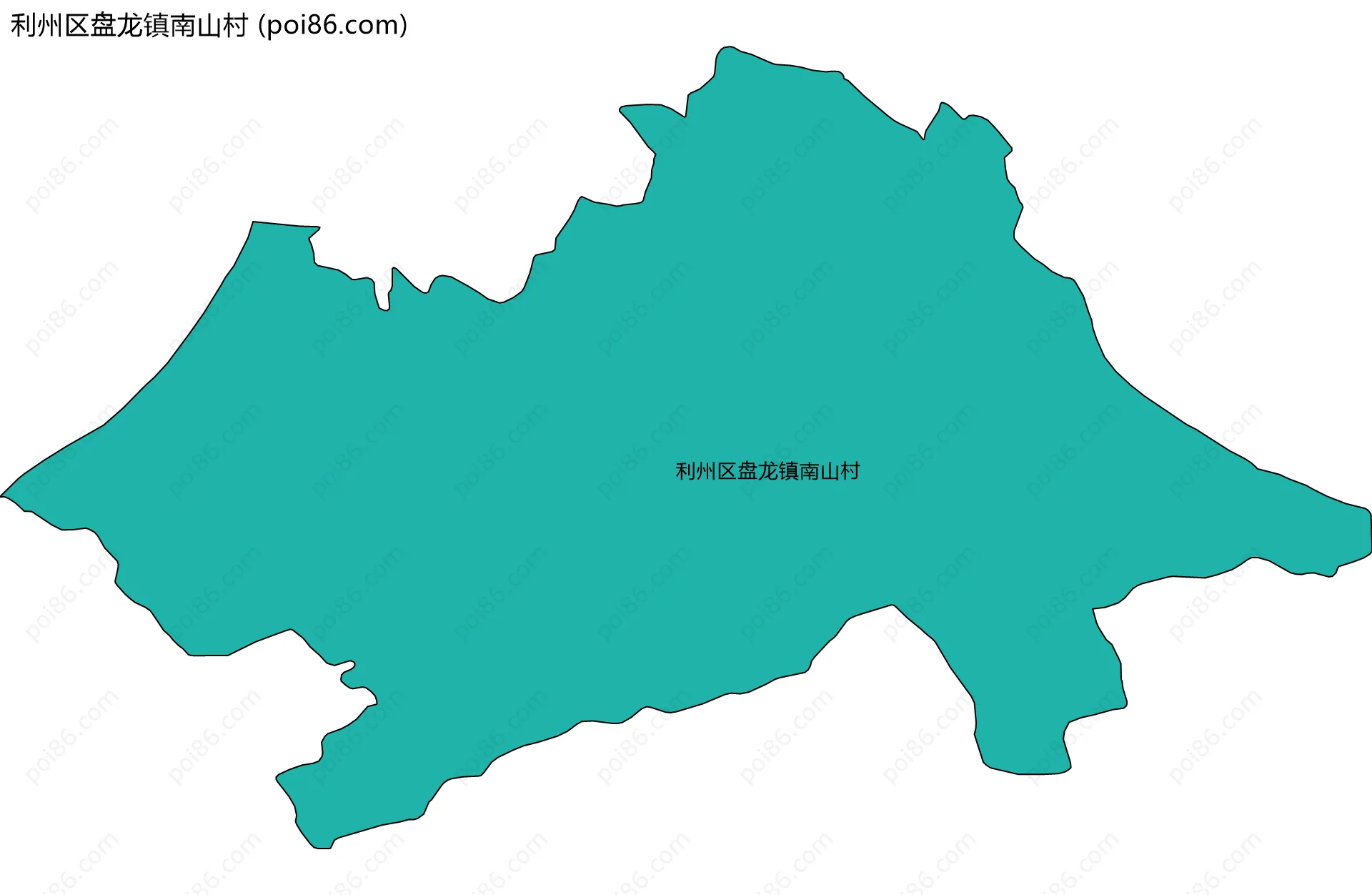利州区盘龙镇南山村边界地图
