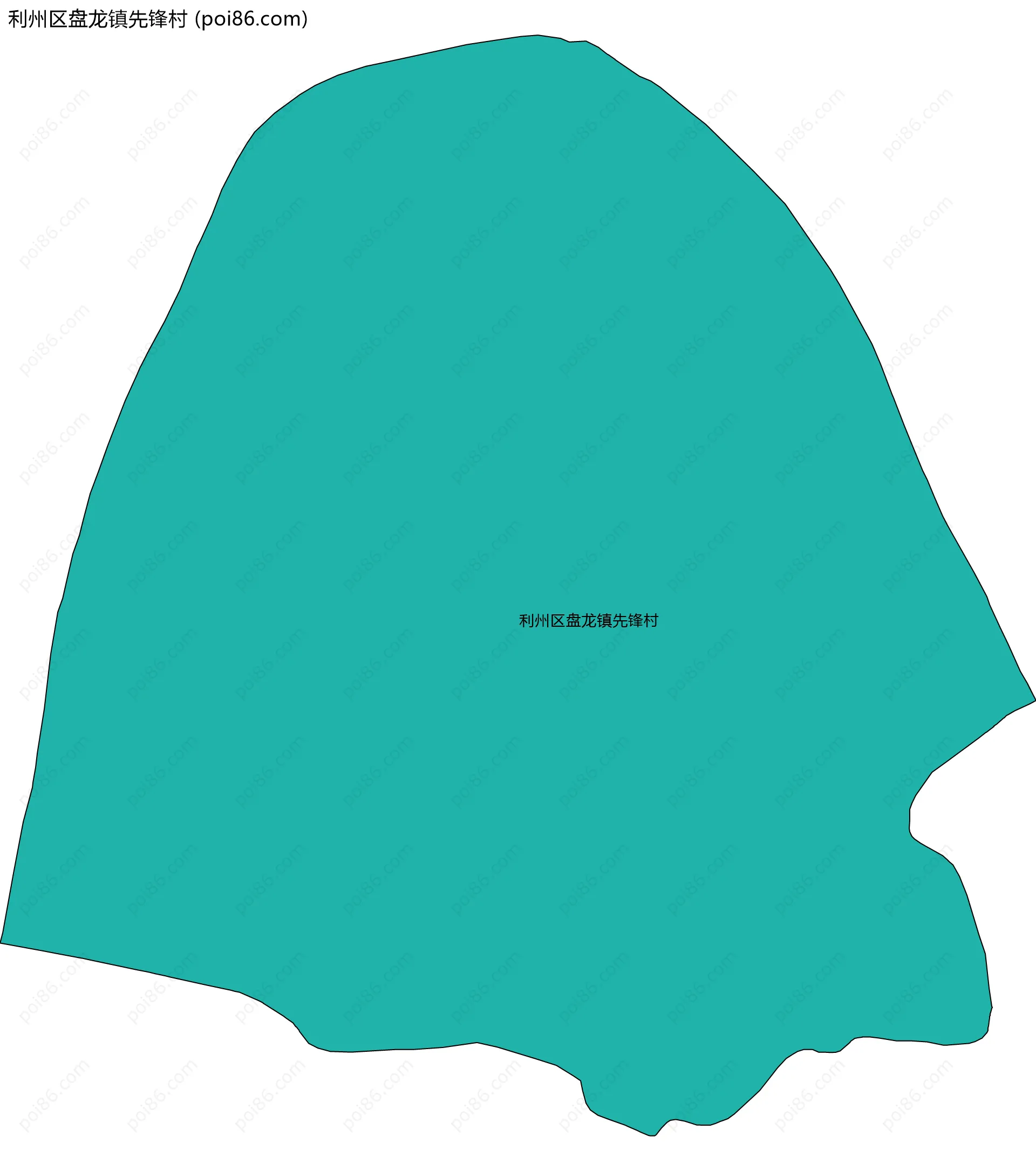 利州区盘龙镇先锋村边界地图