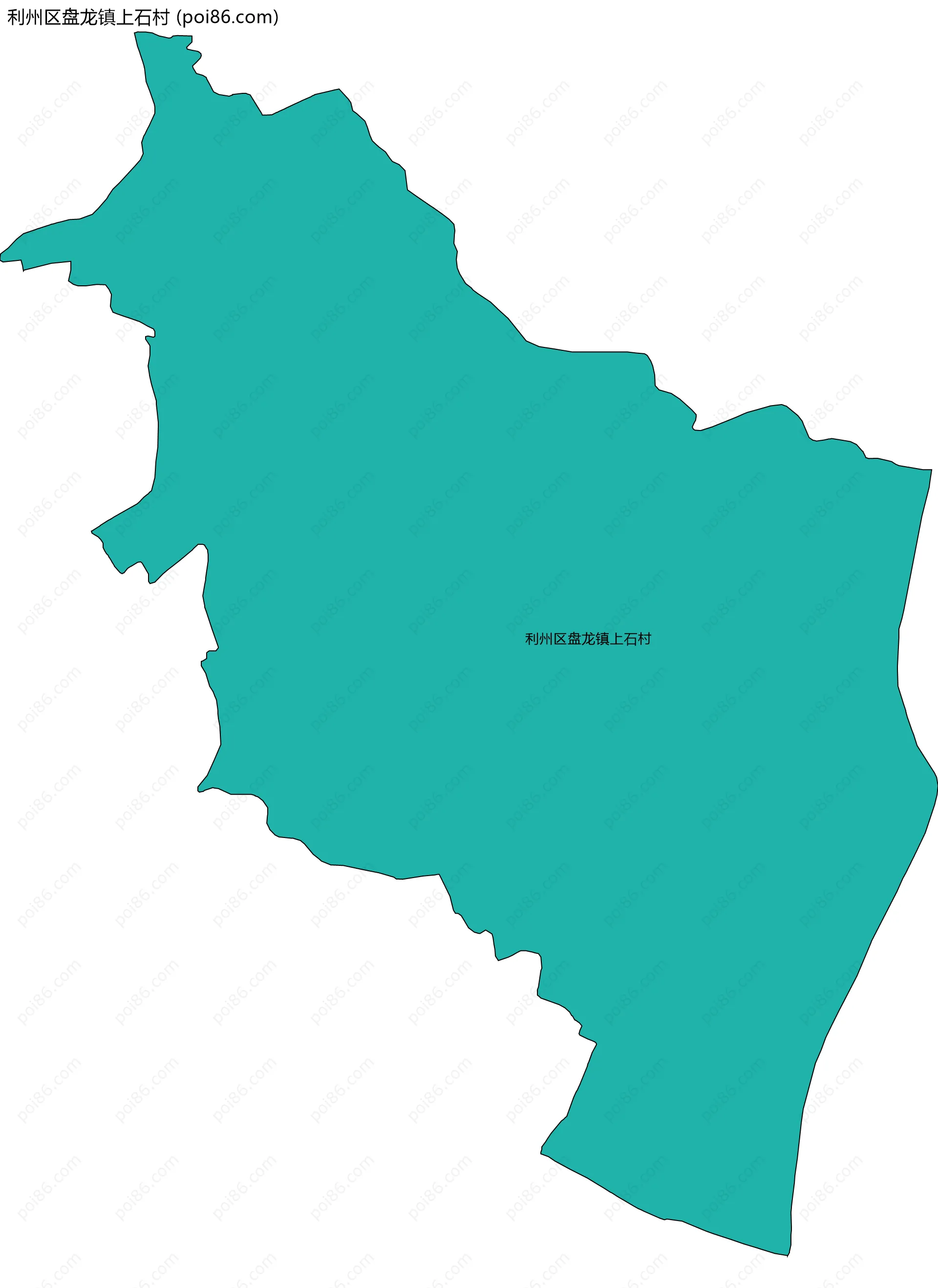 利州区盘龙镇上石村边界地图