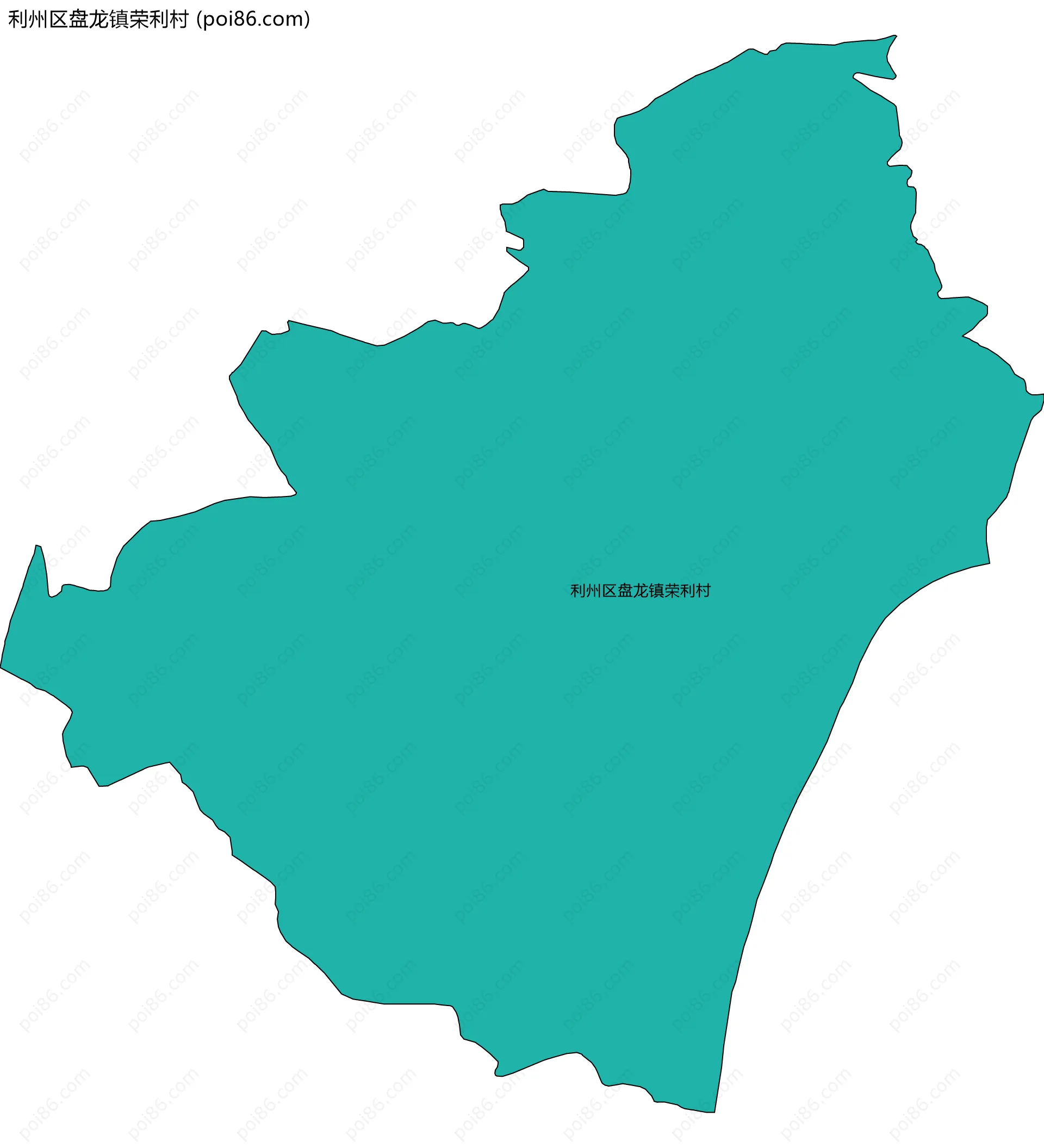 利州区盘龙镇荣利村边界地图