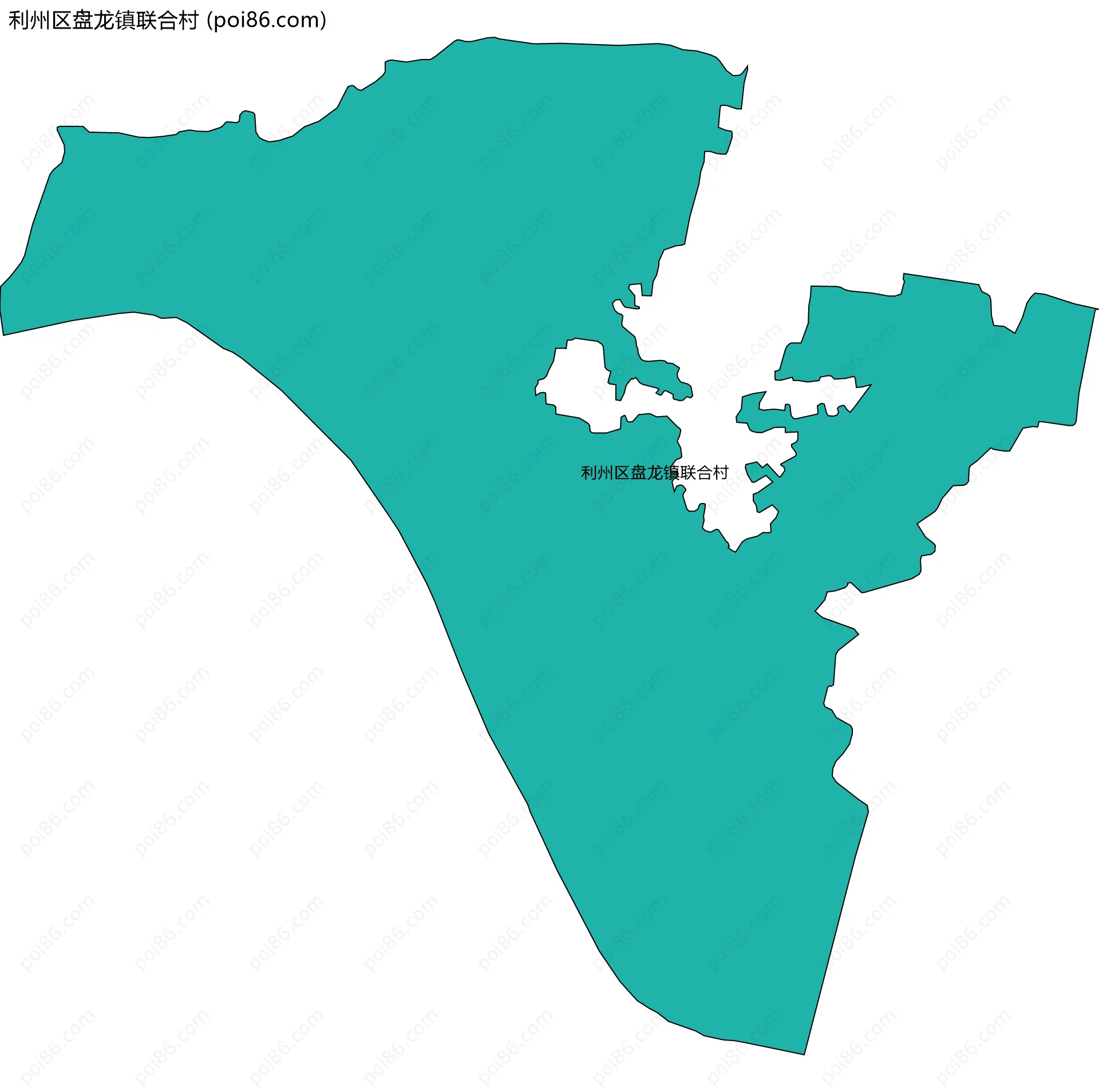 利州区盘龙镇联合村边界地图