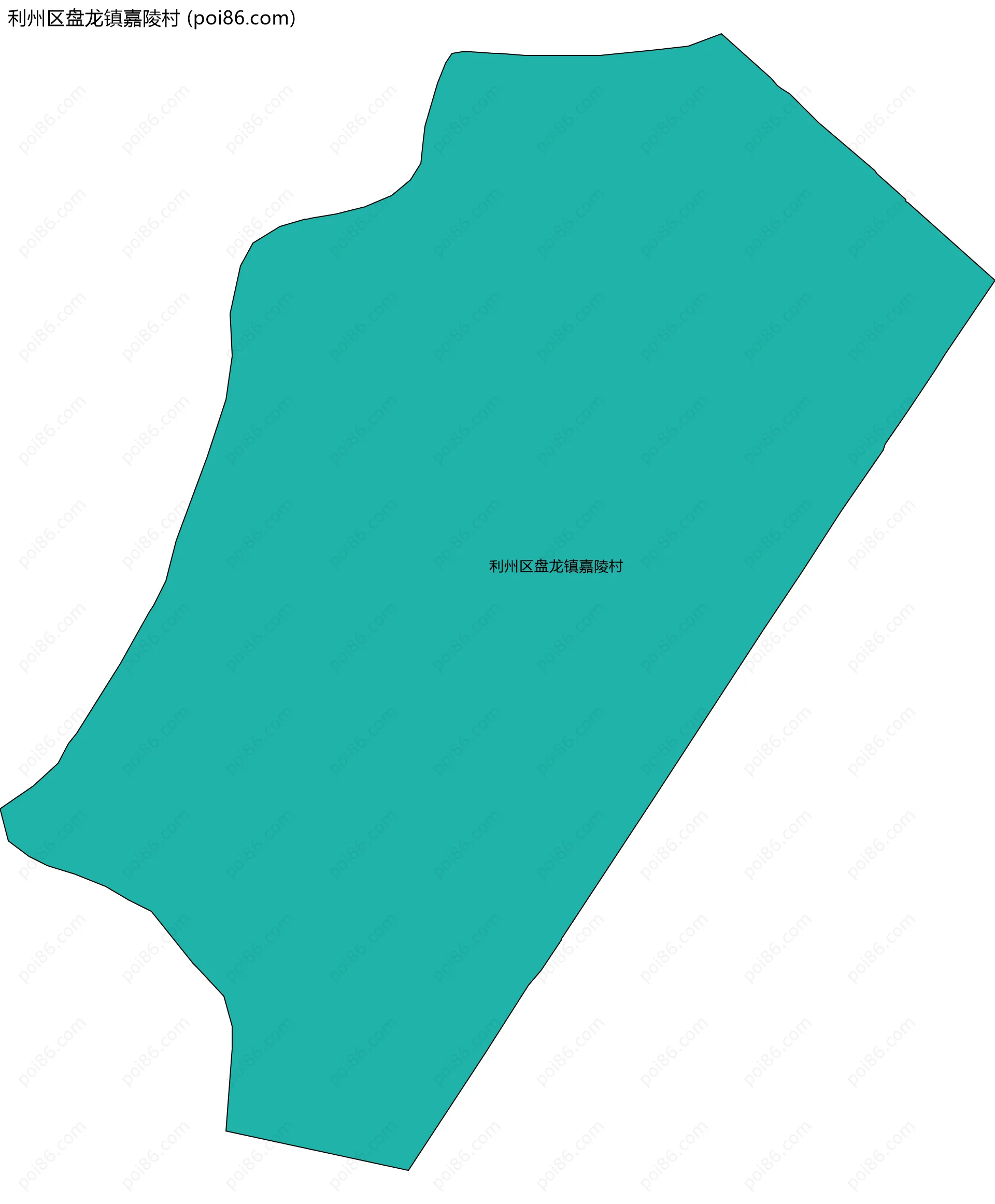 利州区盘龙镇嘉陵村边界地图