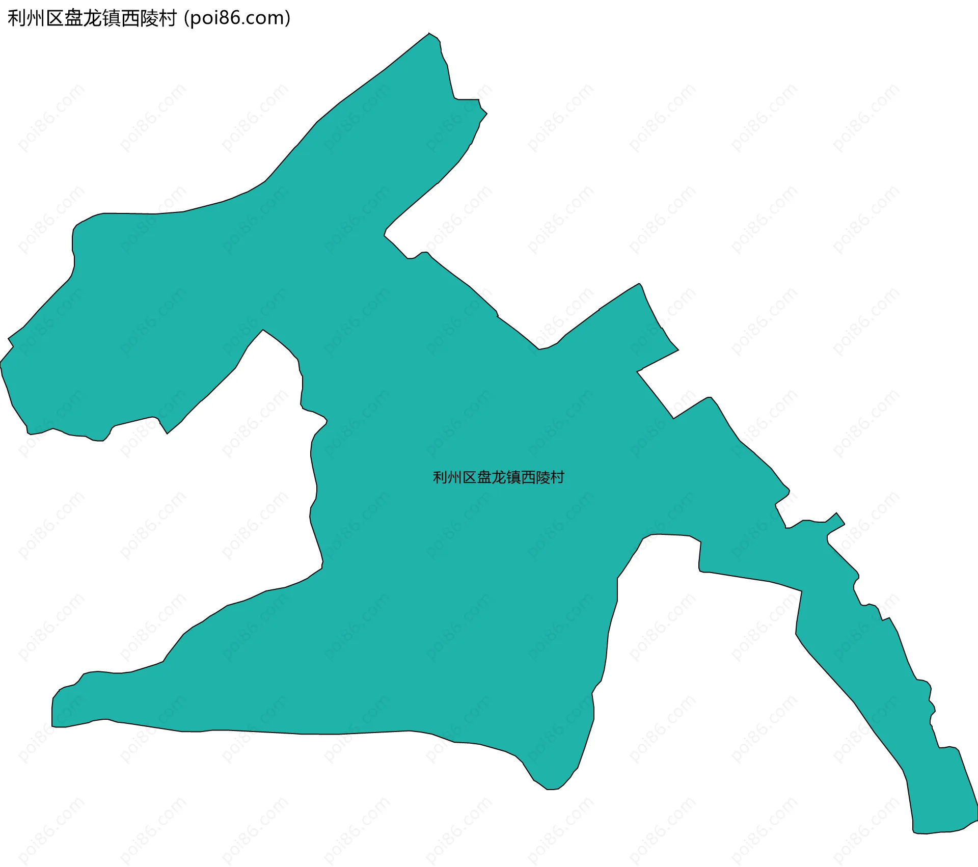 利州区盘龙镇西陵村边界地图