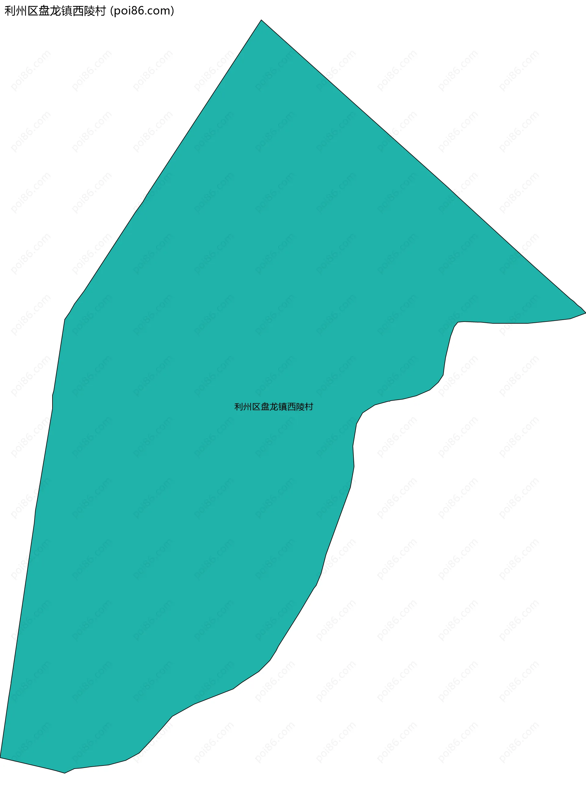 利州区盘龙镇西陵村边界地图