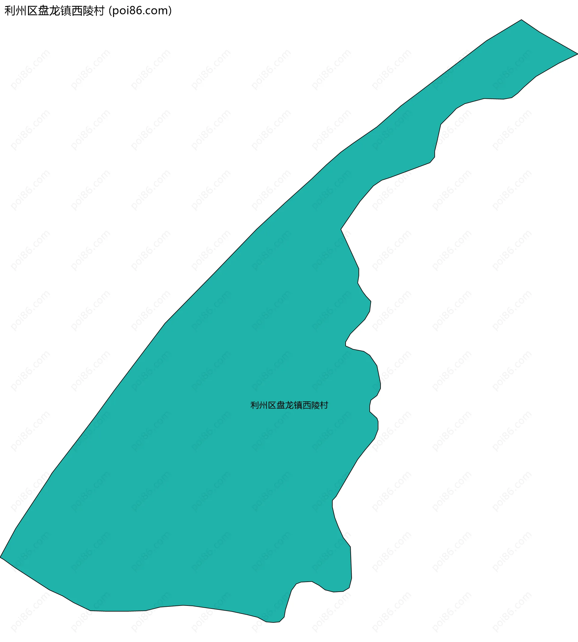利州区盘龙镇西陵村边界地图