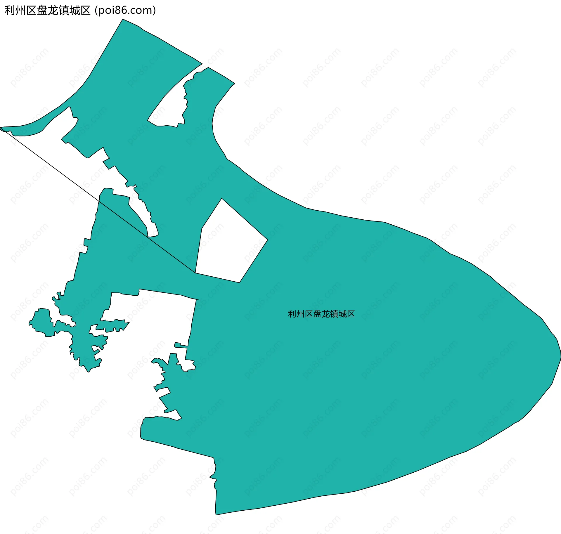 利州区盘龙镇城区边界地图