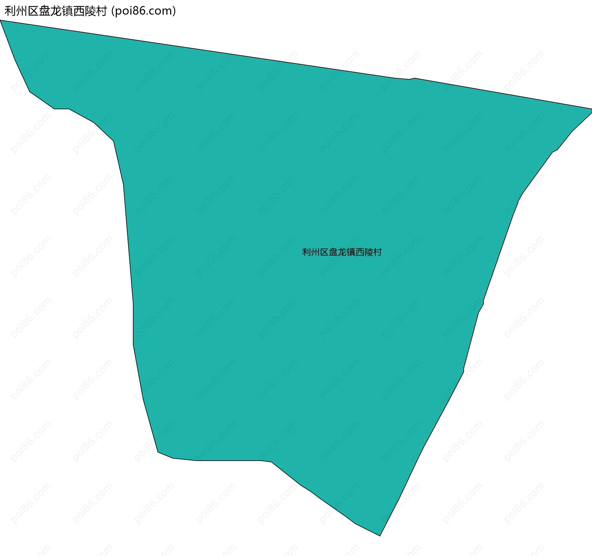 利州区盘龙镇西陵村边界地图