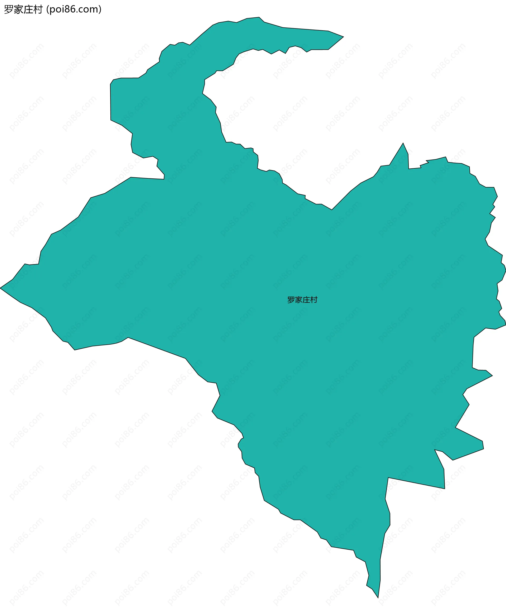 罗家庄村边界地图