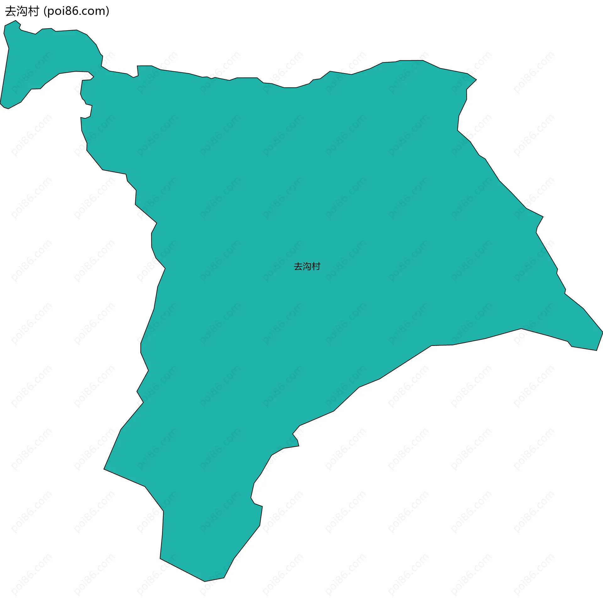 去沟村边界地图