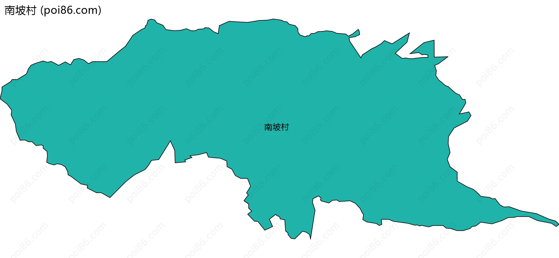 南坡村边界地图