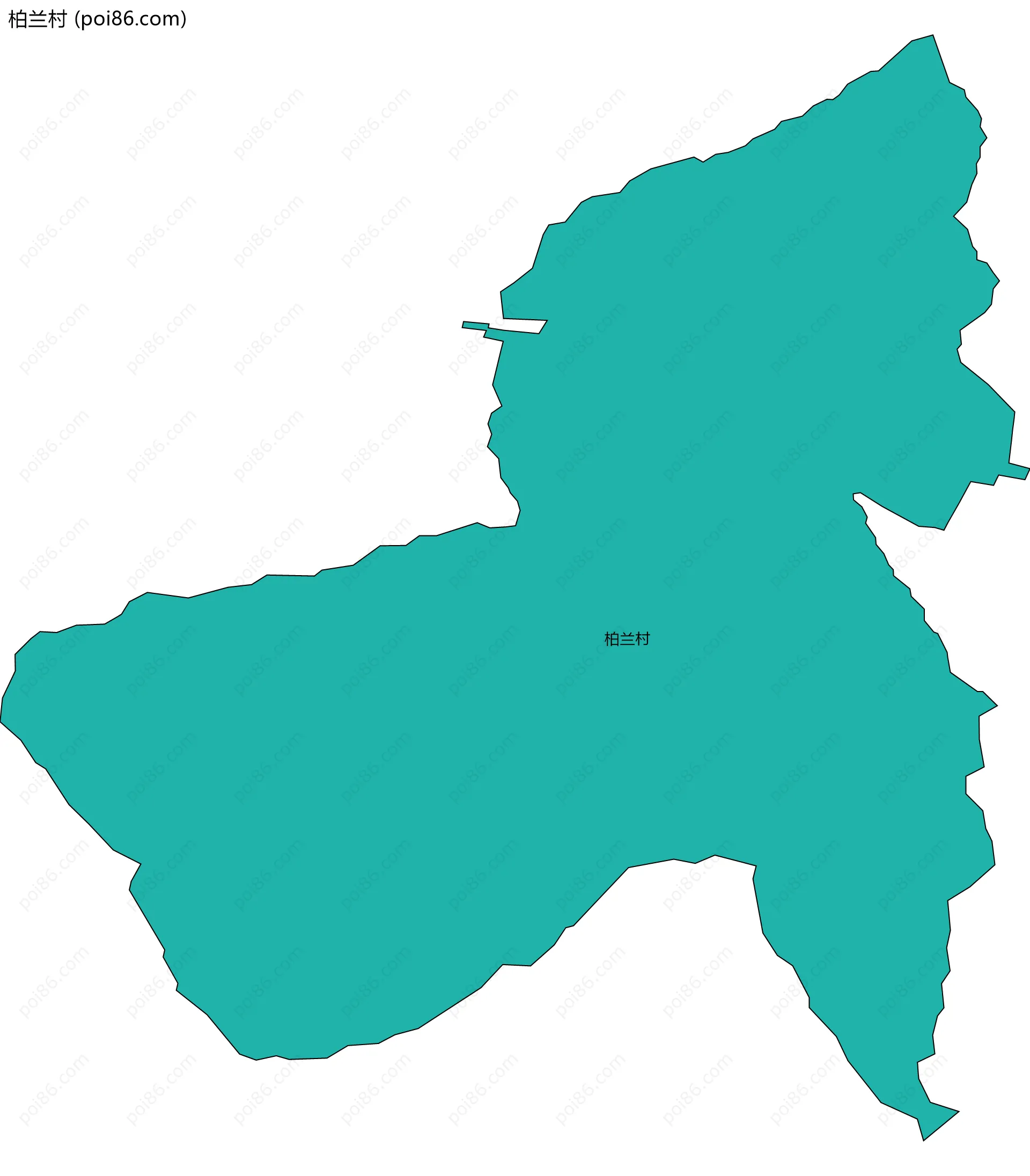 柏兰村边界地图
