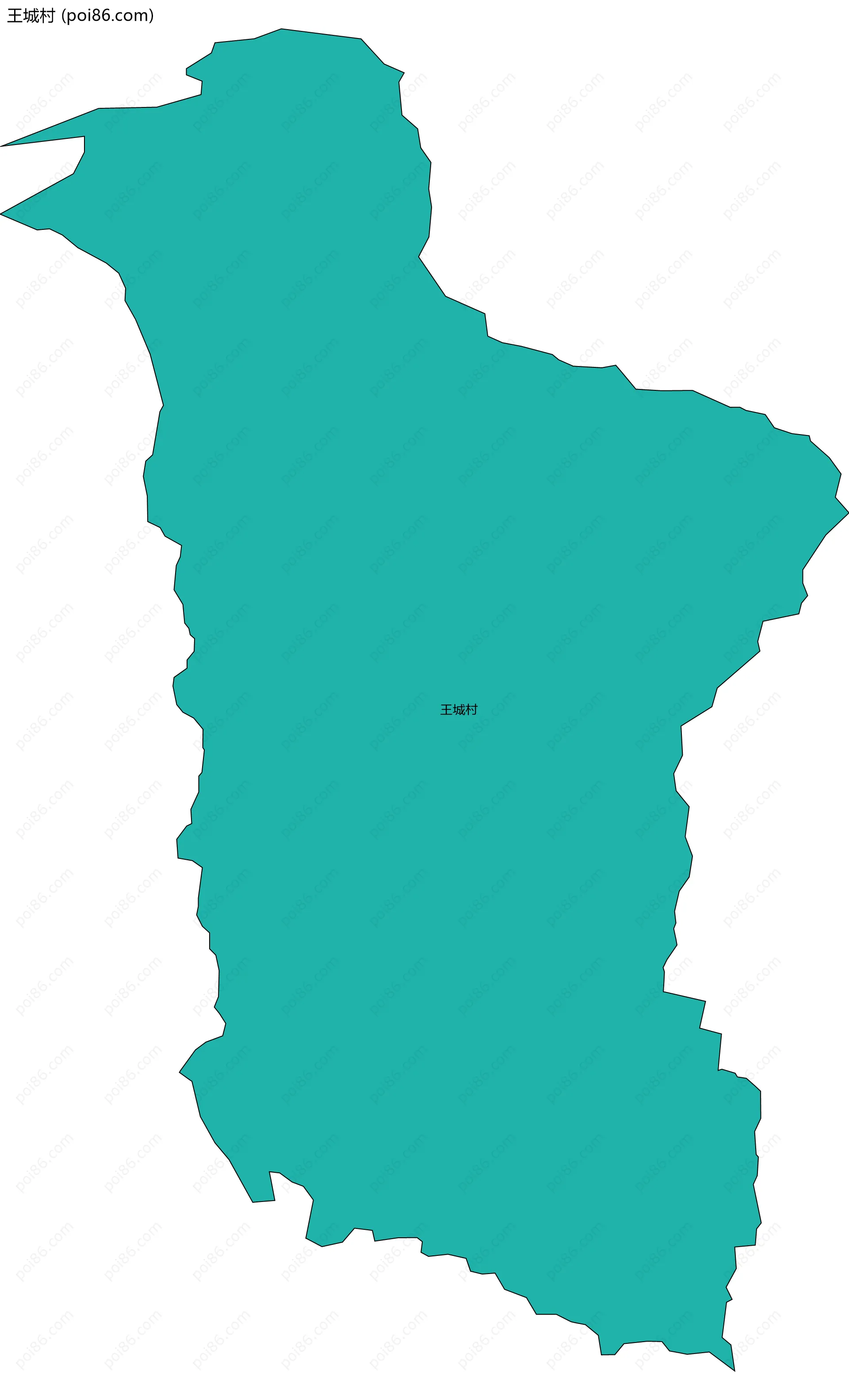 王城村边界地图