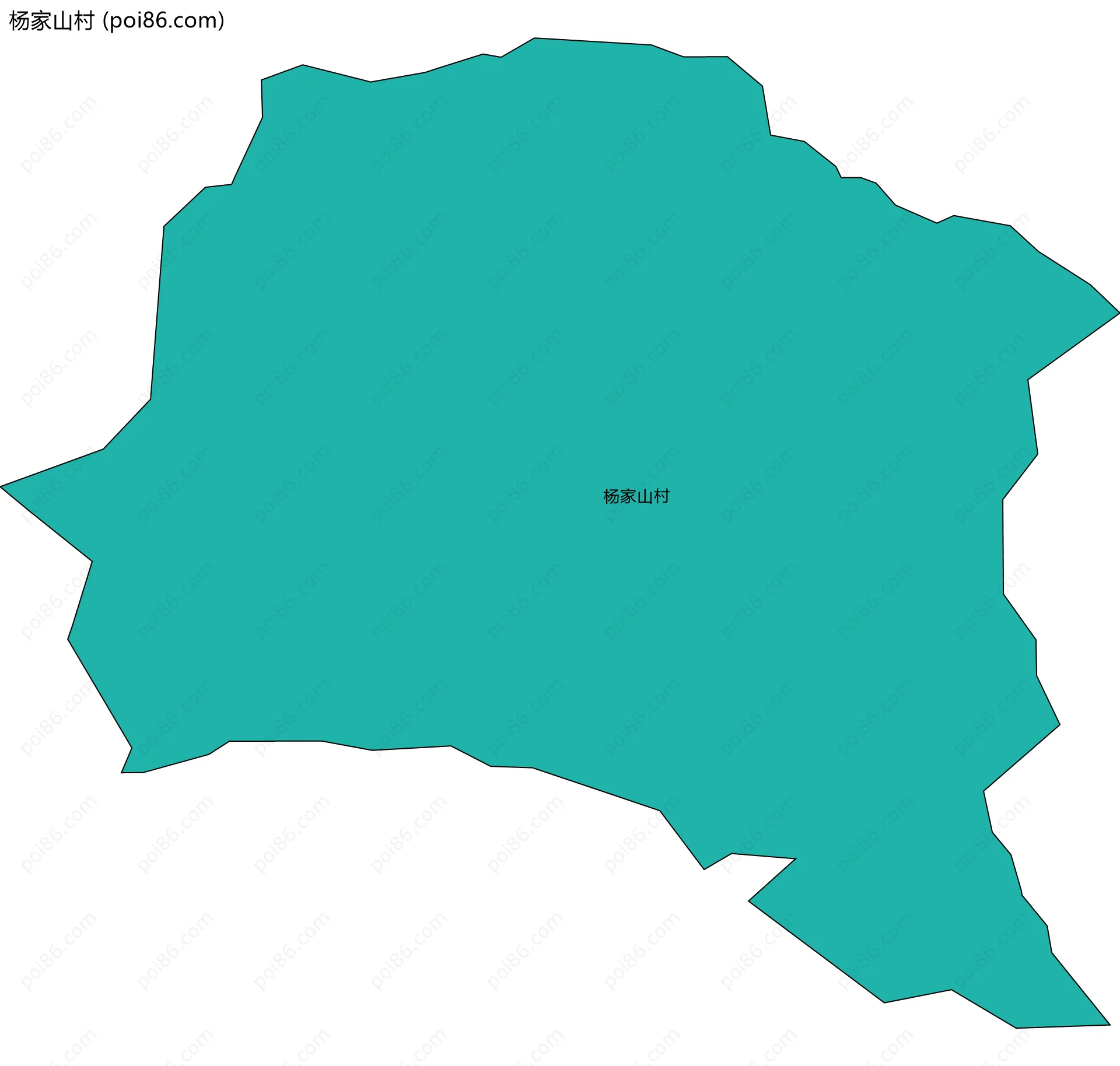 杨家山村边界地图