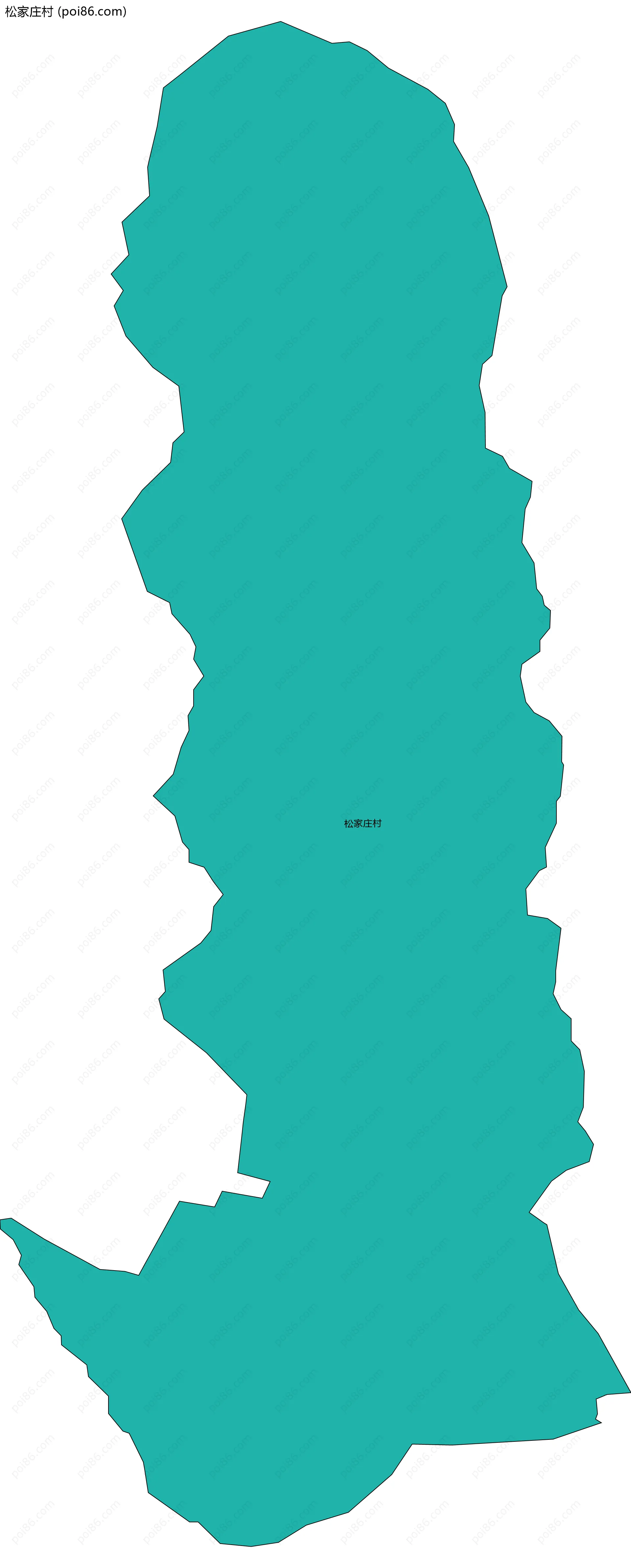 松家庄村边界地图