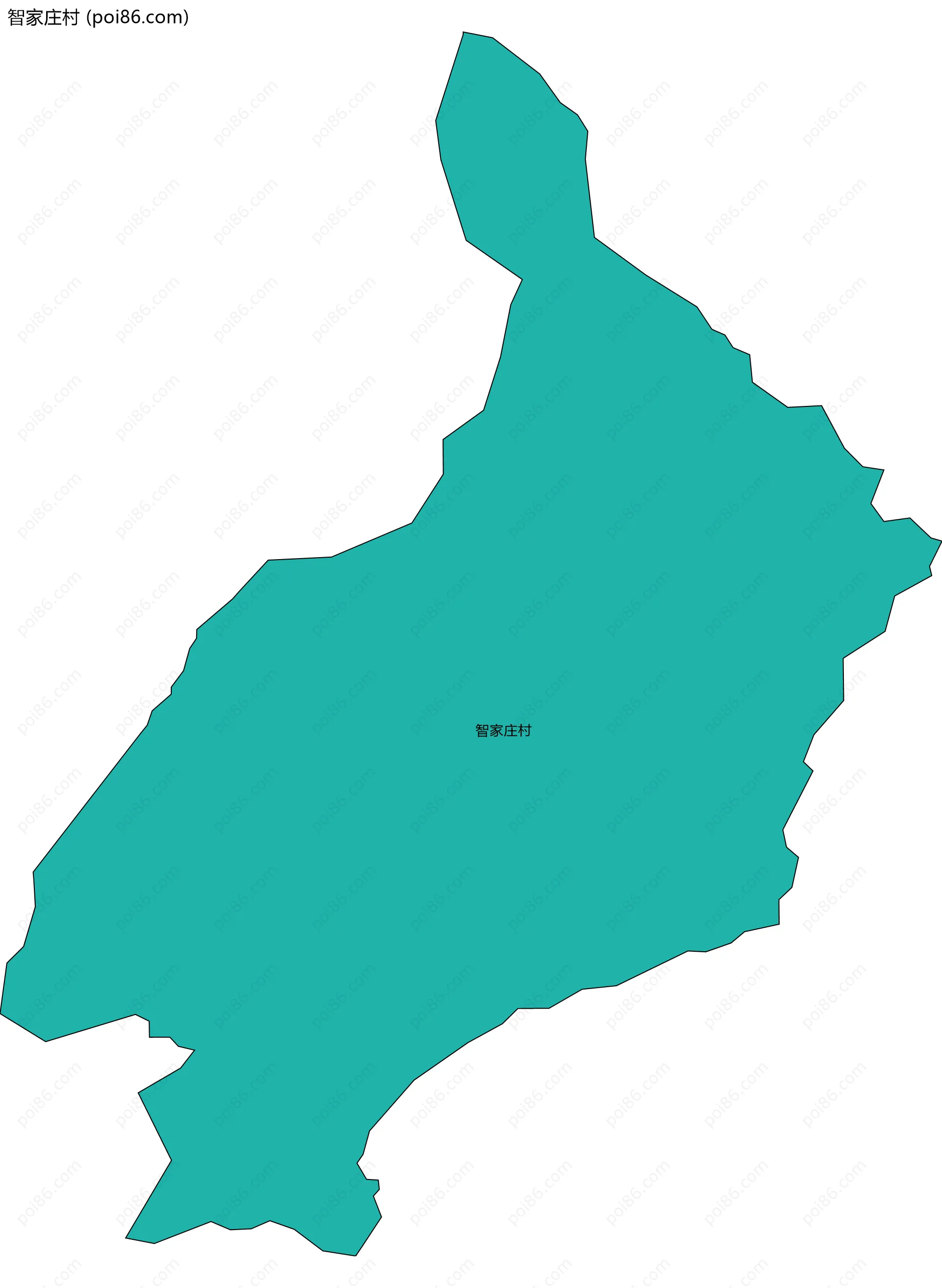 智家庄村边界地图