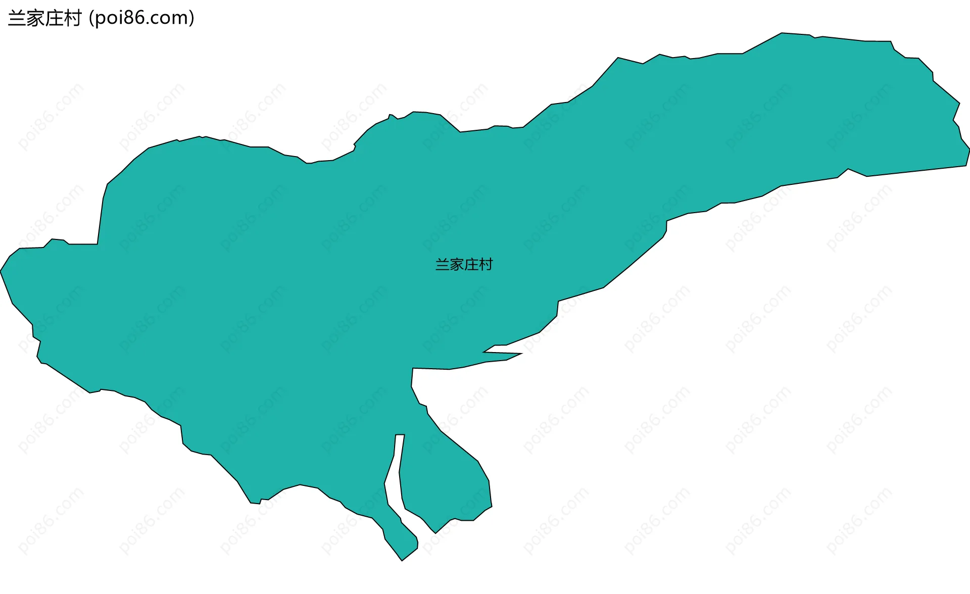 兰家庄村边界地图