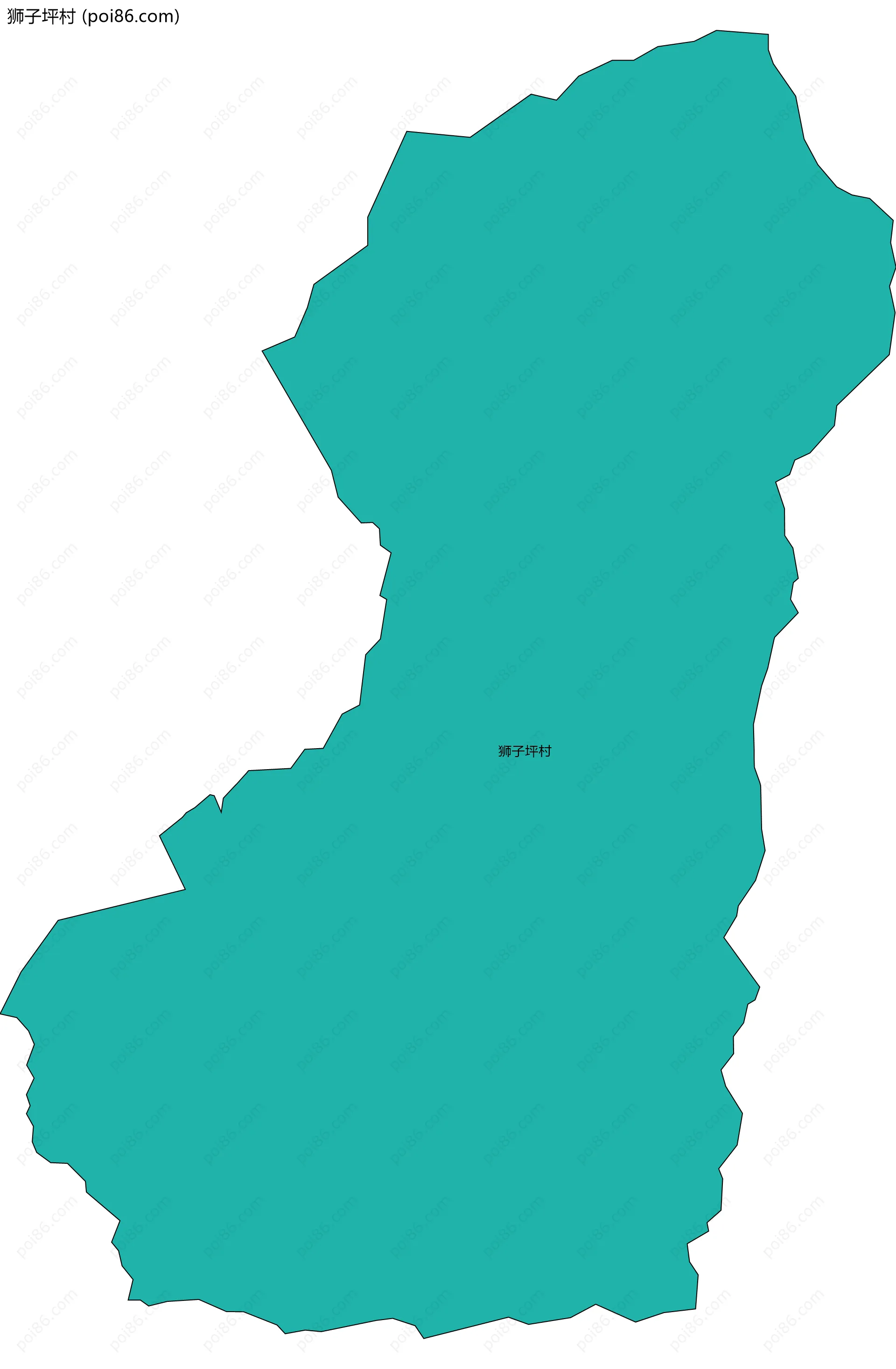 狮子坪村边界地图