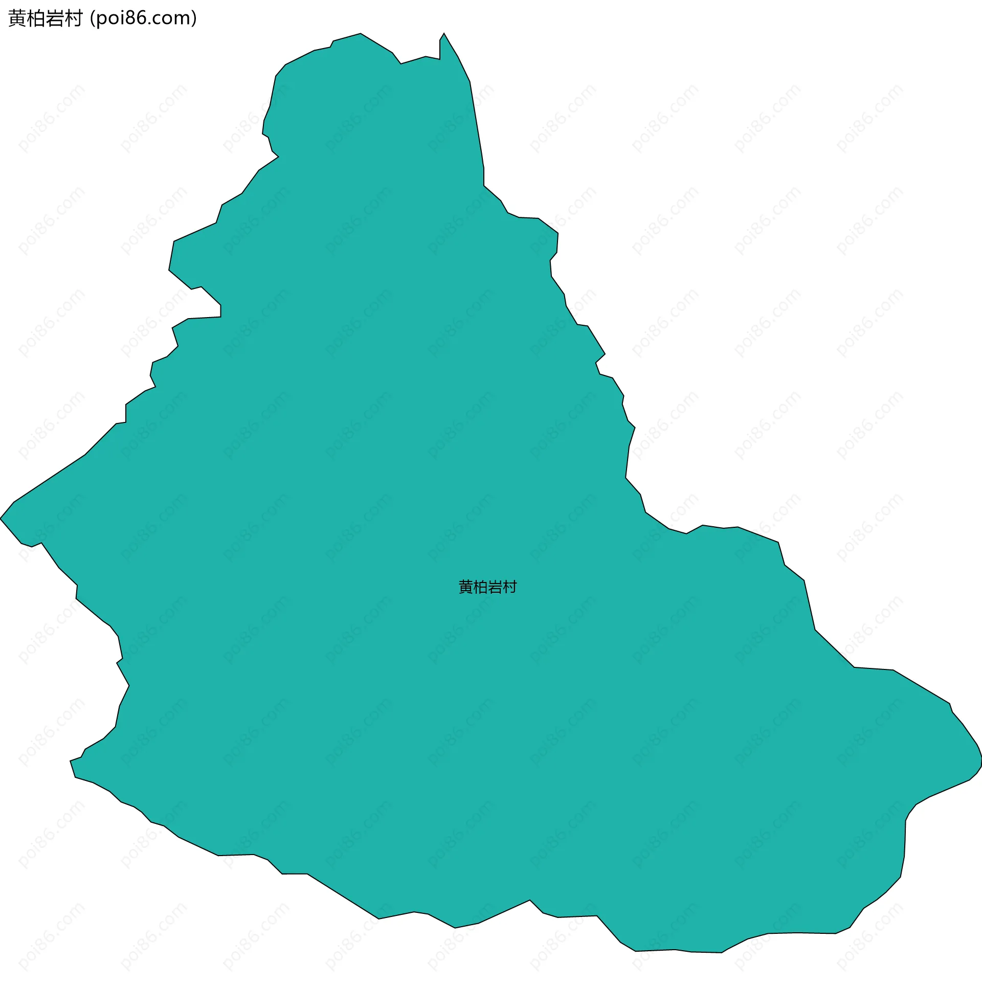 黄柏岩村边界地图