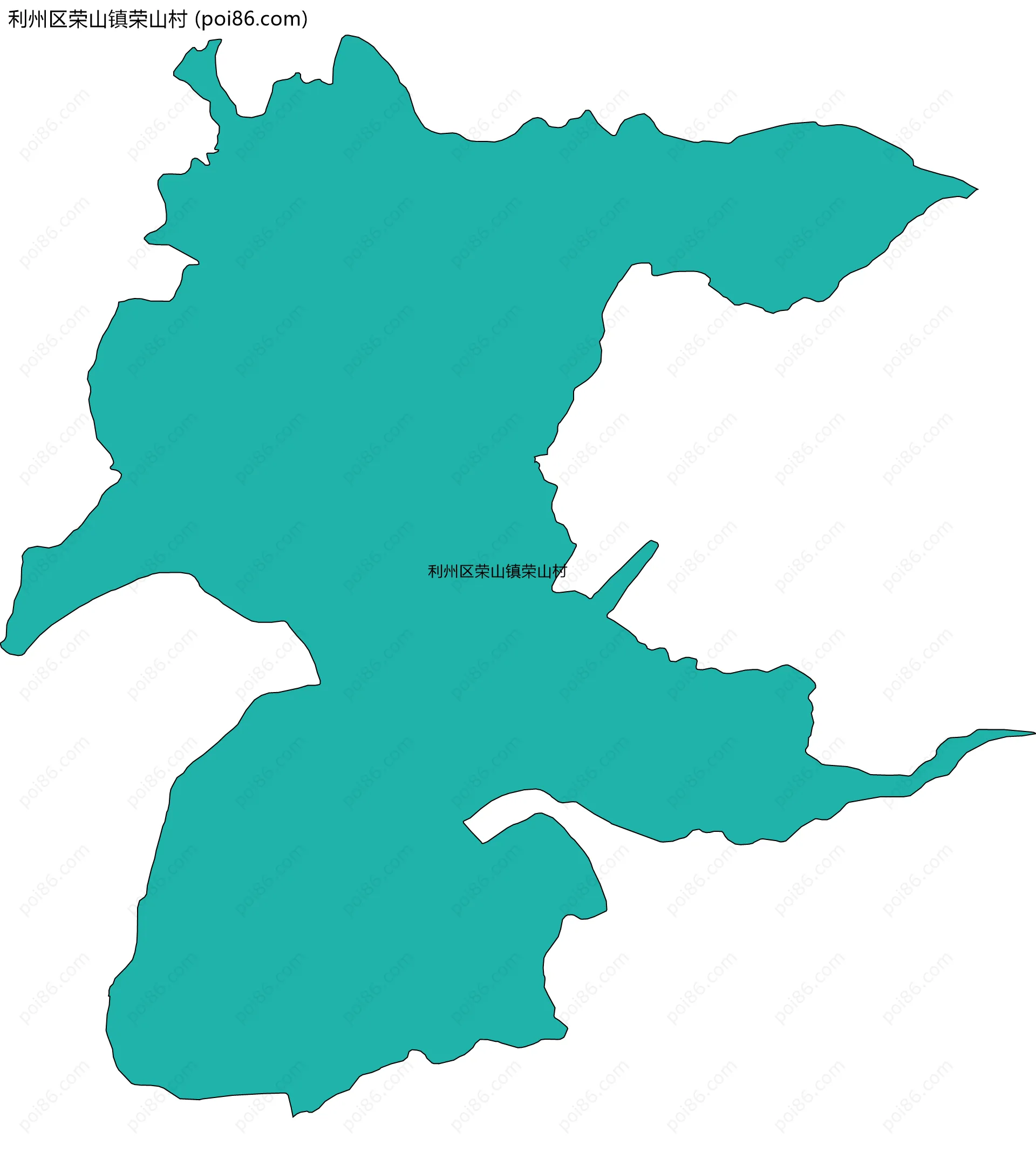 利州区荣山镇荣山村边界地图