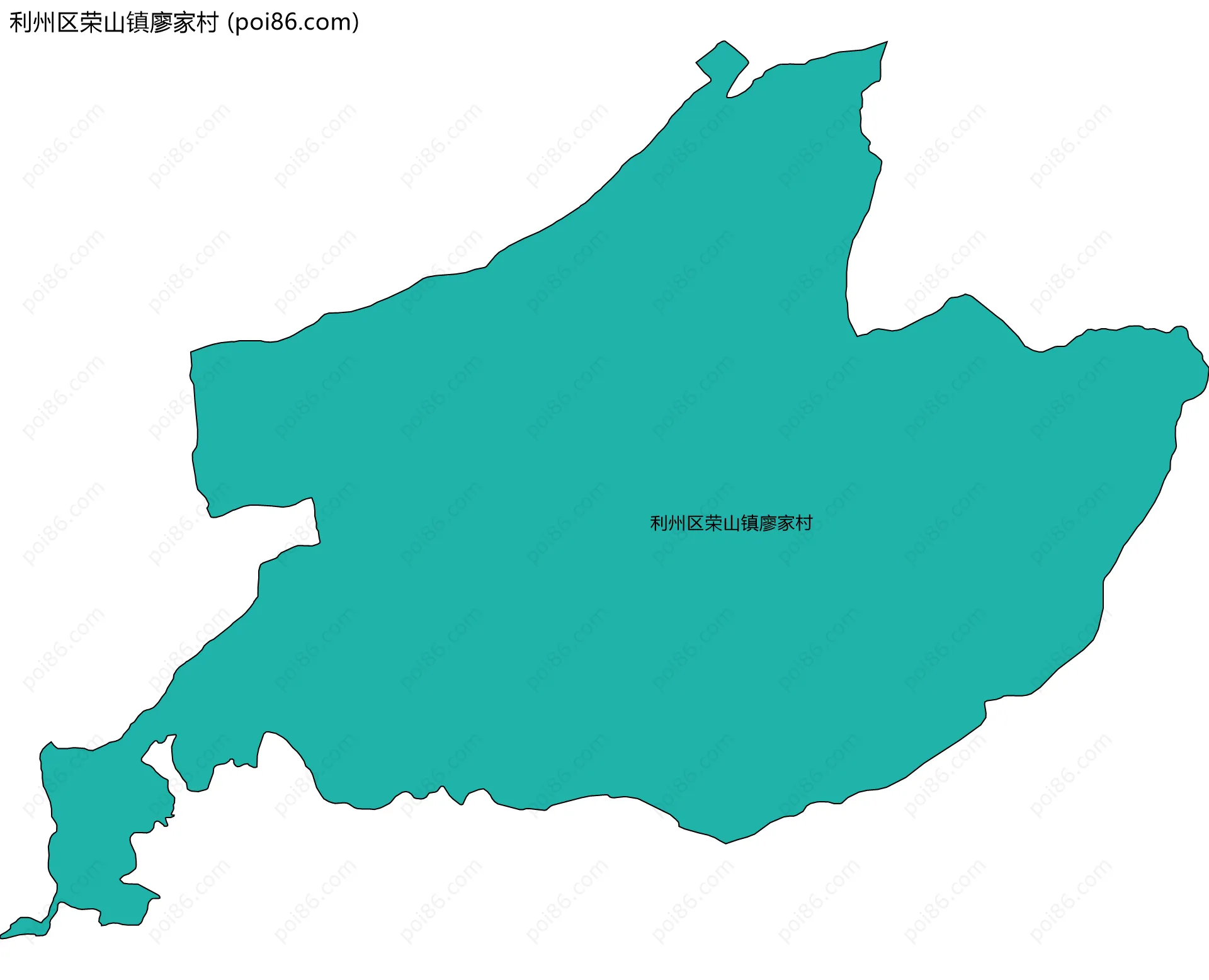利州区荣山镇廖家村边界地图