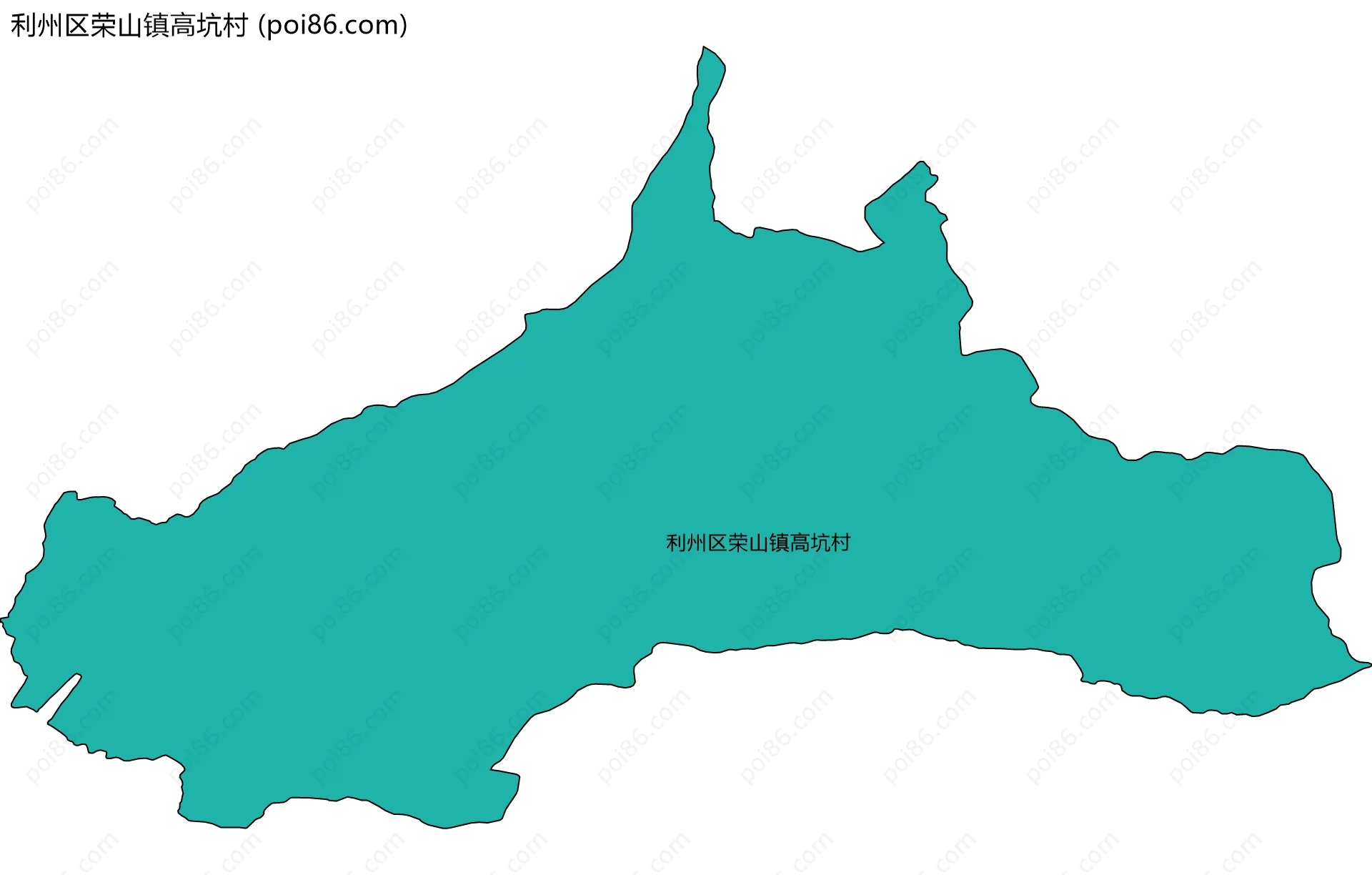 利州区荣山镇高坑村边界地图