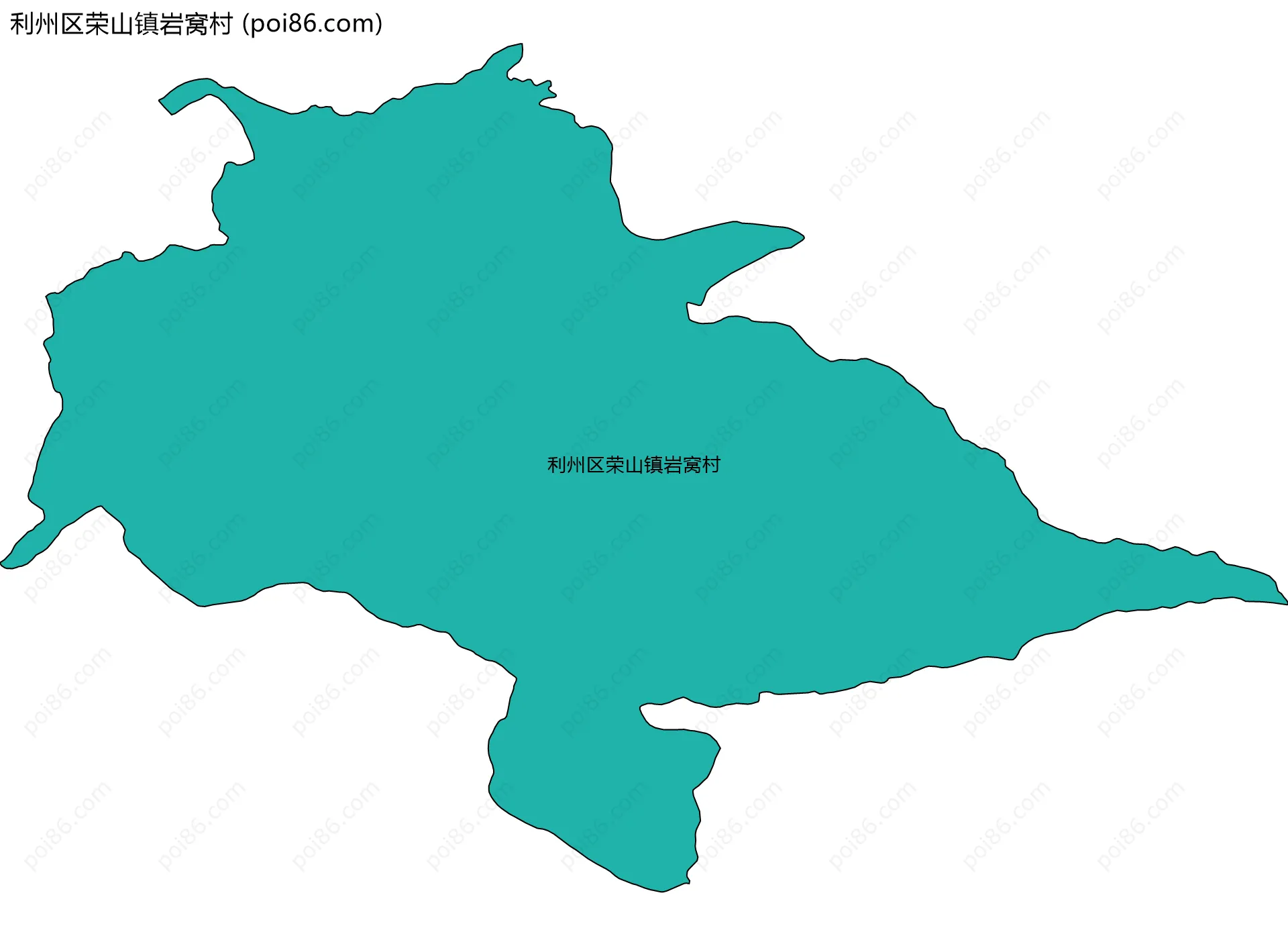 利州区荣山镇岩窝村边界地图