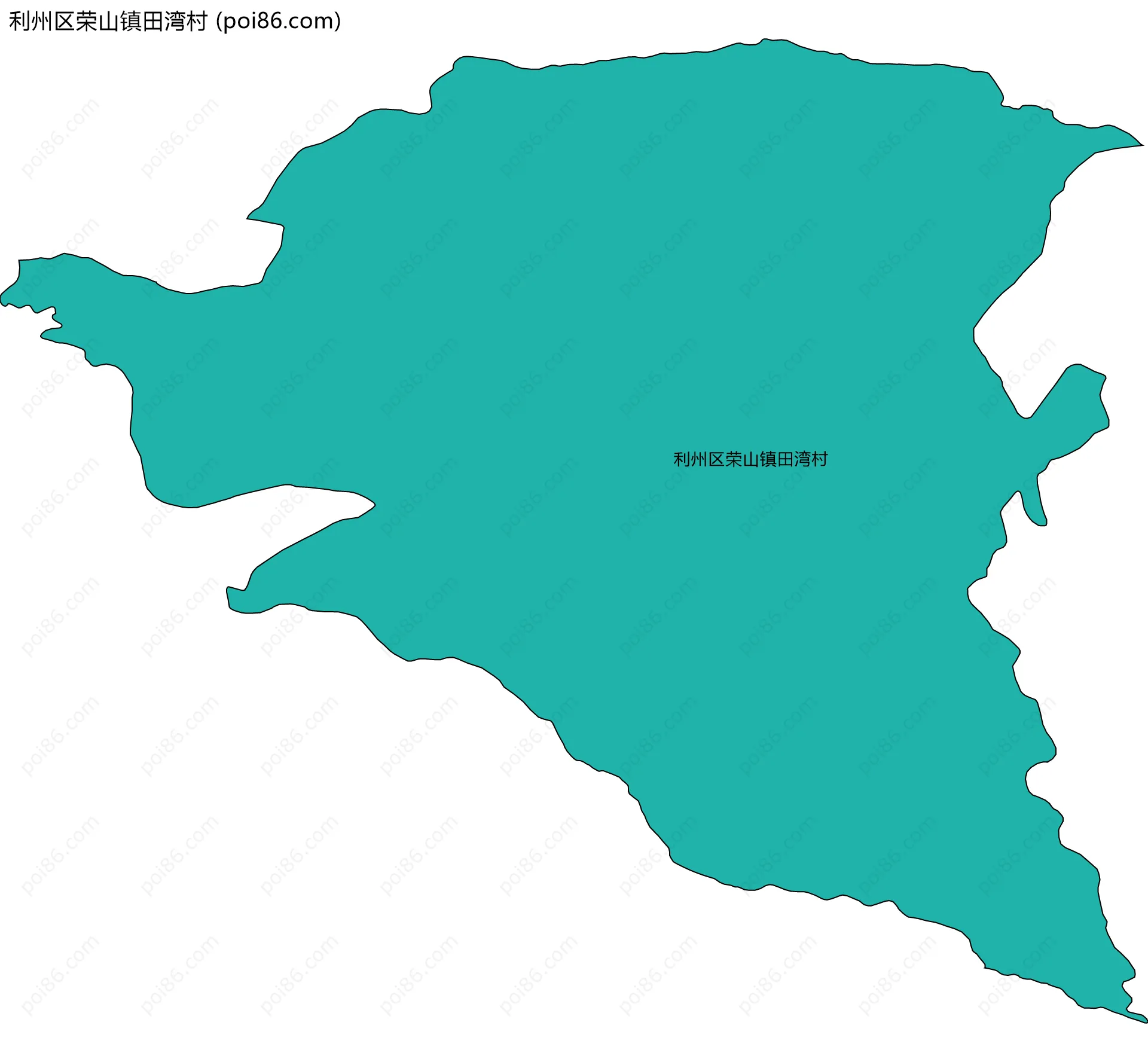 利州区荣山镇田湾村边界地图
