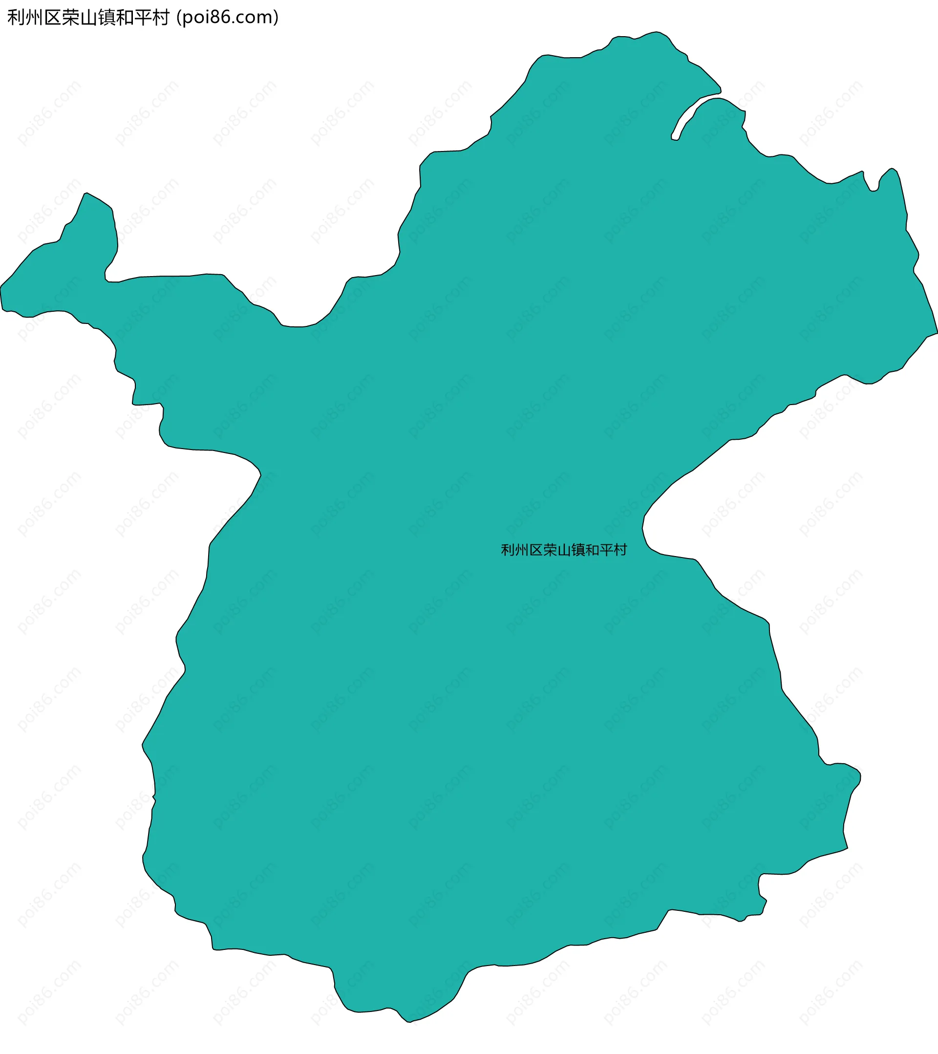 利州区荣山镇和平村边界地图