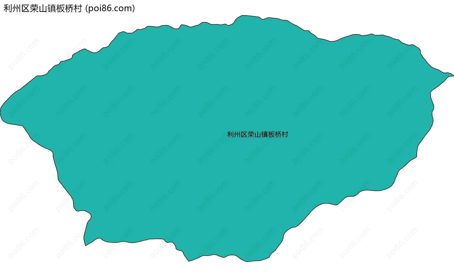 利州区荣山镇板桥村边界地图
