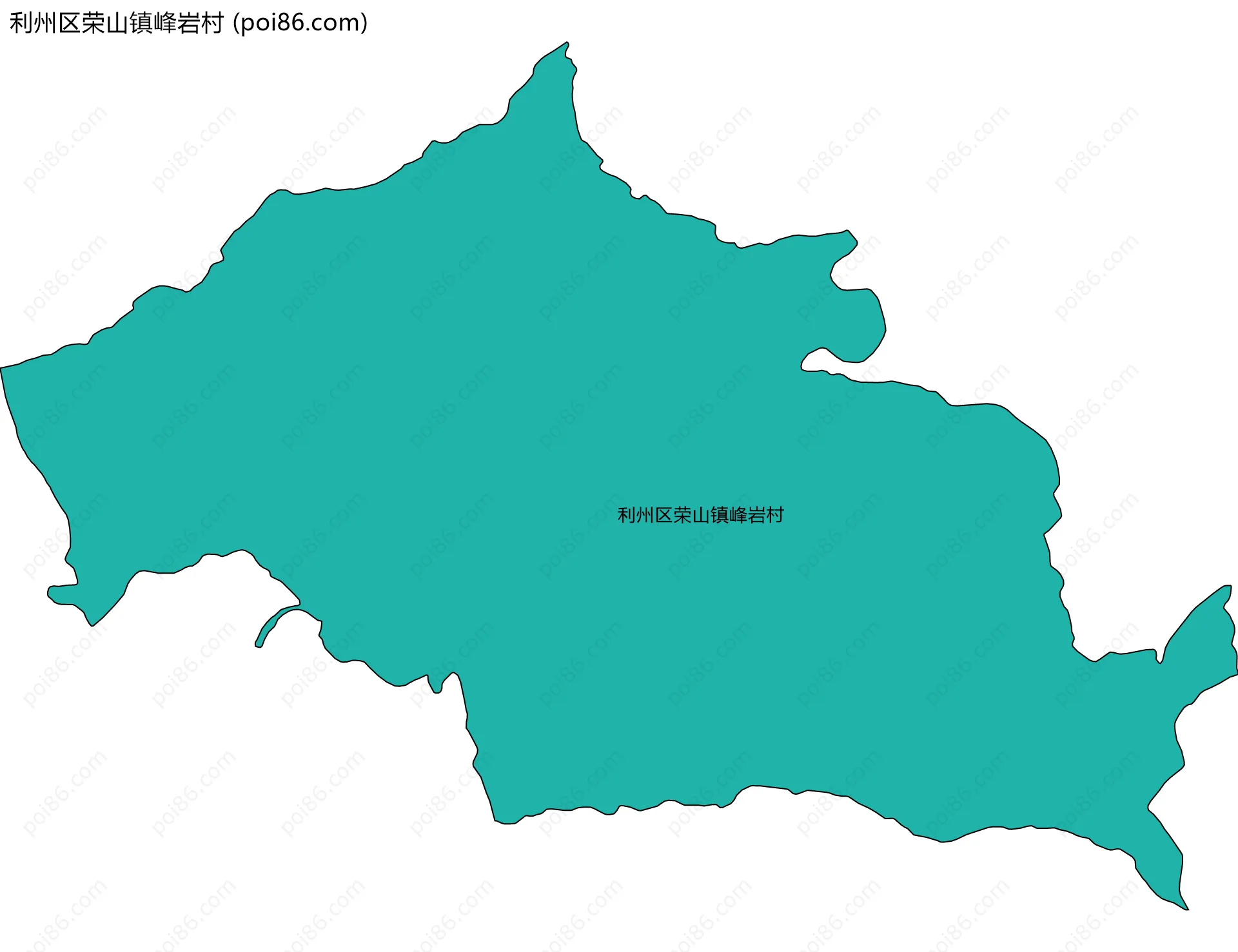 利州区荣山镇峰岩村边界地图