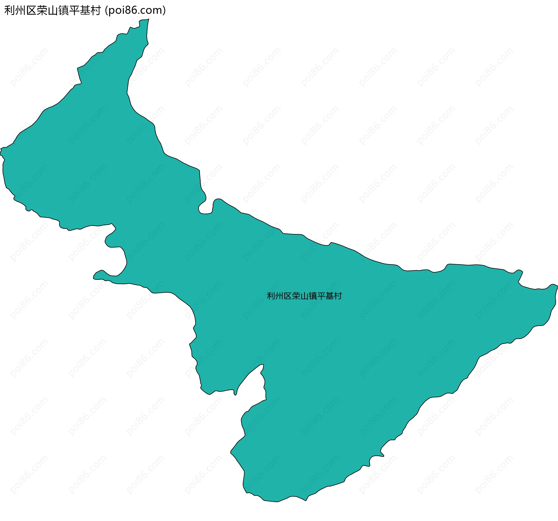 利州区荣山镇平基村边界地图