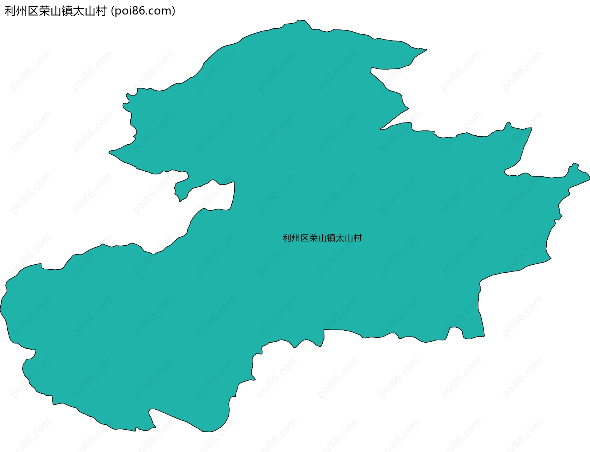利州区荣山镇太山村边界地图