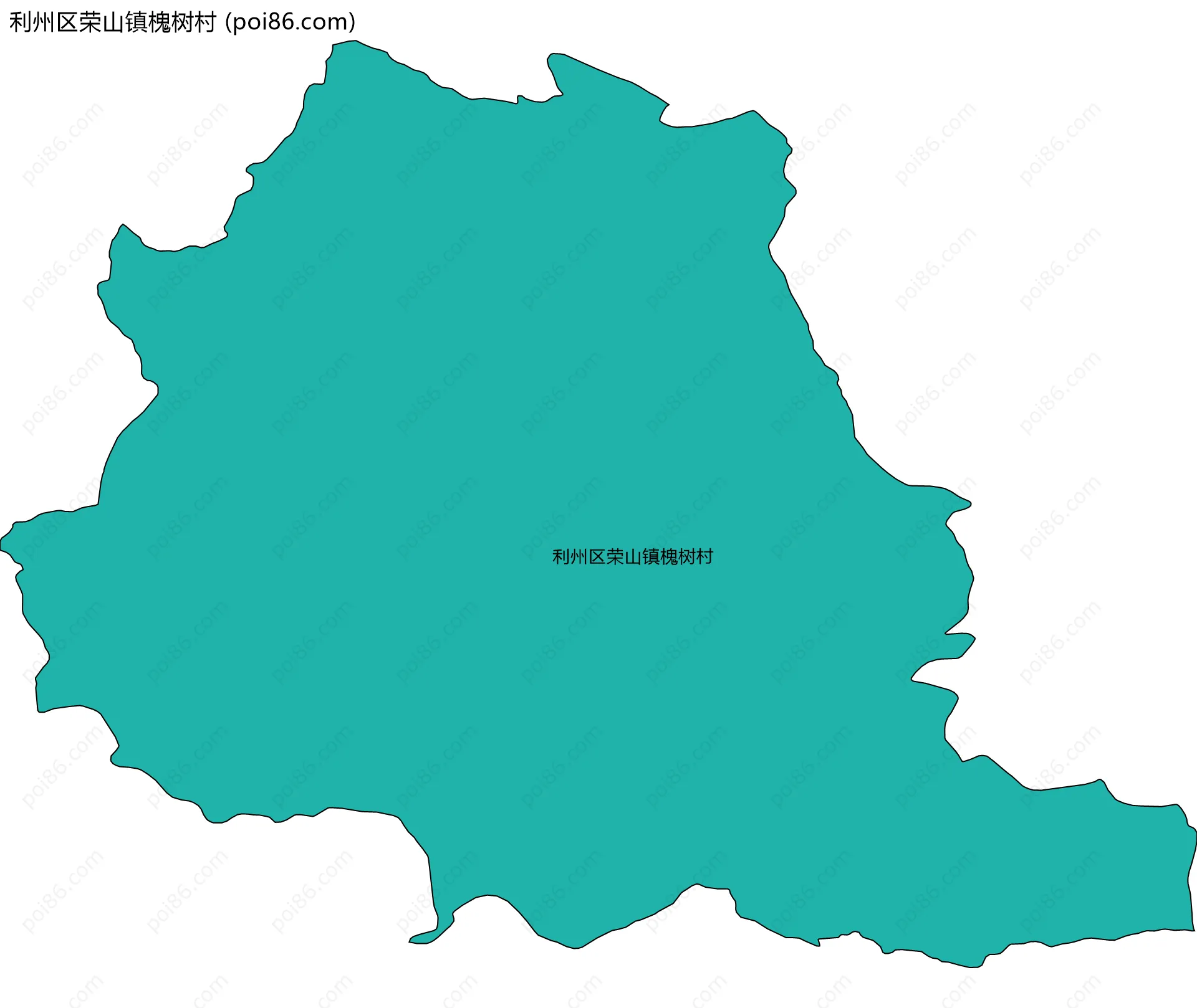 利州区荣山镇槐树村边界地图